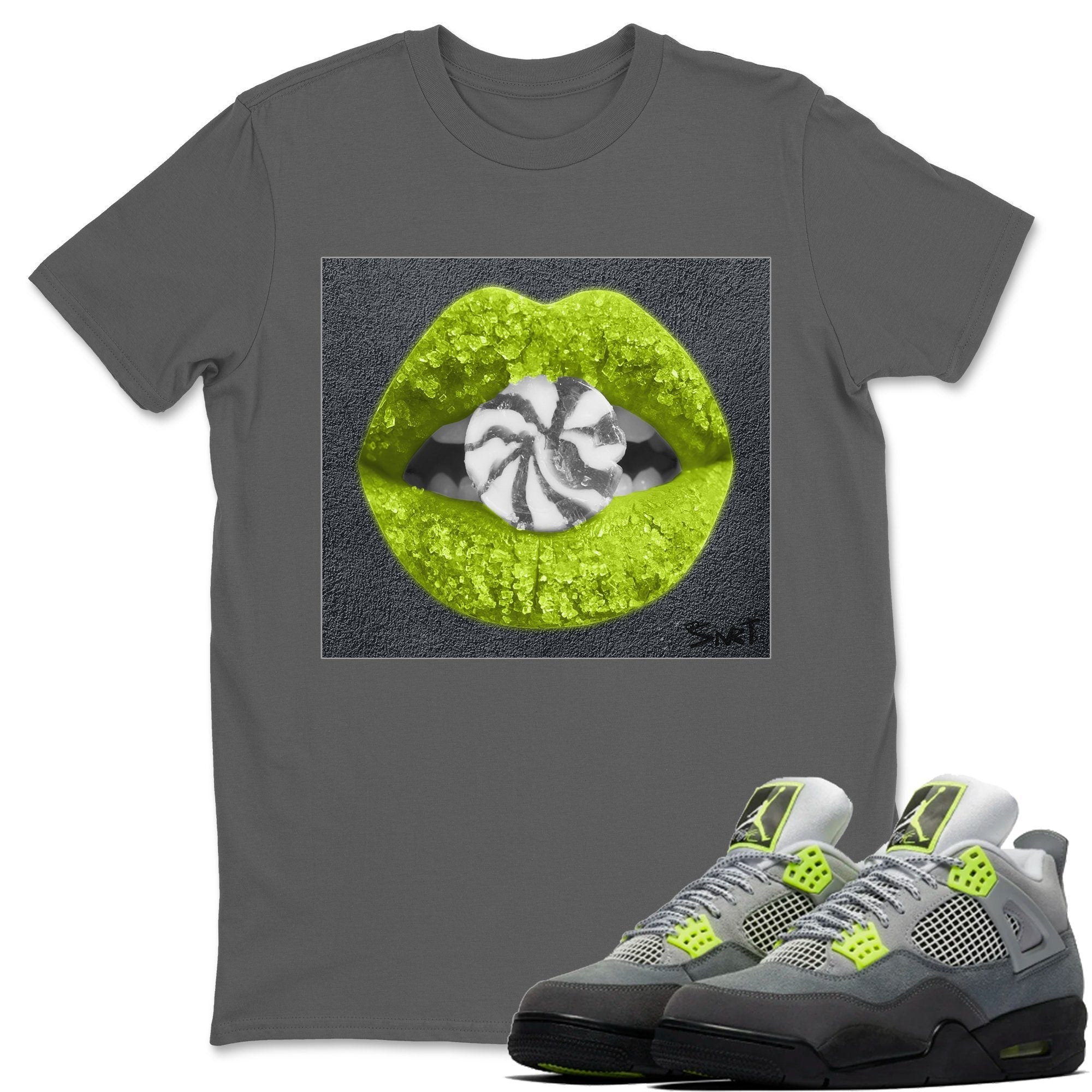 Jordan 4 '95 Neon Shirt To Match Jordans Lips Candy Sneaker Tees Jordan 4 '95 Neon Drip Gear Zone Sneaker Matching Clothing Unisex Shirts
