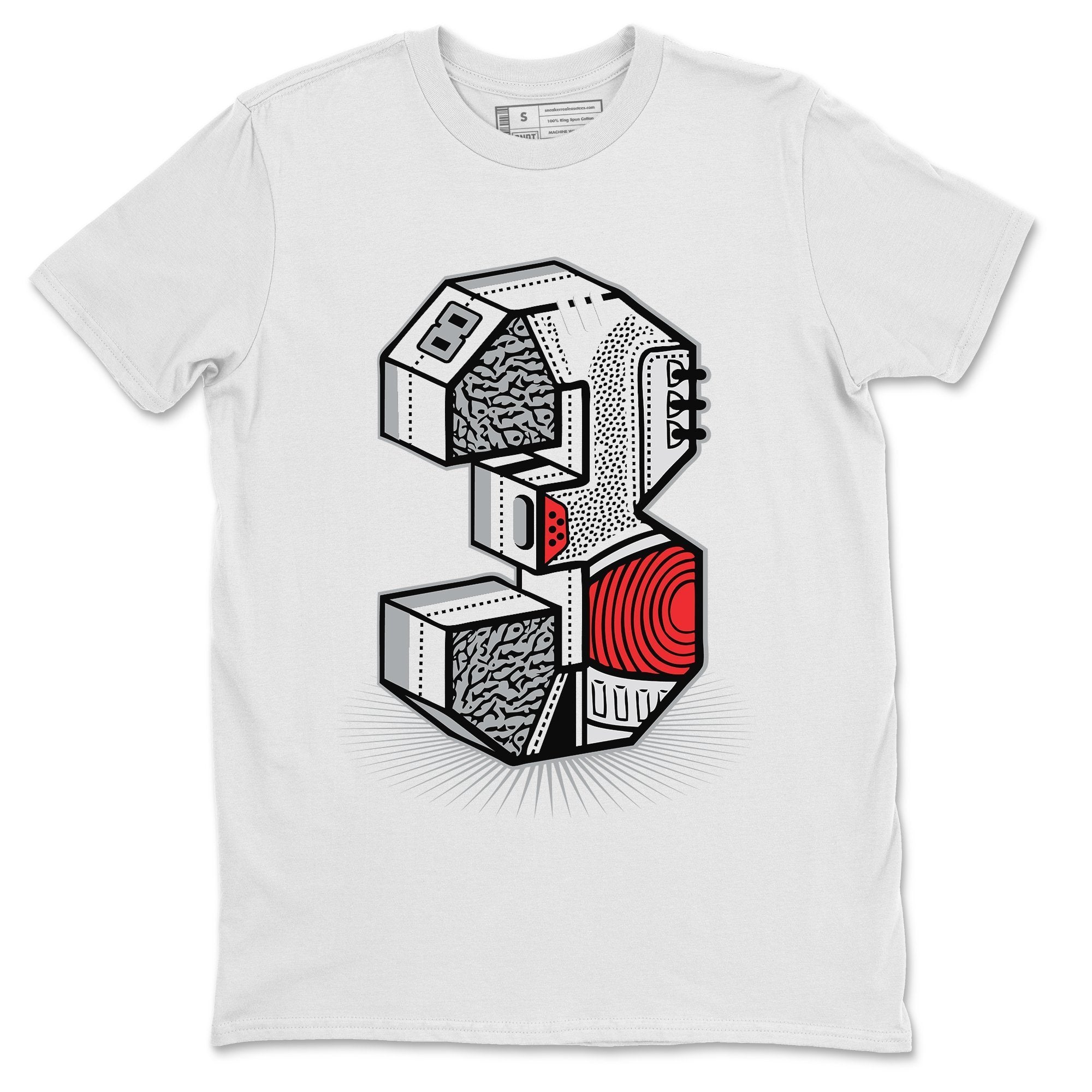 Jordan 3 White Cement Shirt To Match Jordans Three Statue Sneaker Tees Jordan 3 White Cement Drip Gear Zone Sneaker Matching Clothing Unisex Shirts