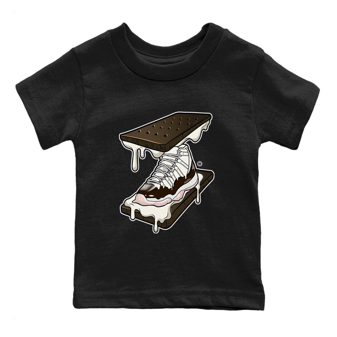 Air Jordan 11 Neapolitan shirt to match jordans Sneaker Sandwich special sneaker matching tees Jordan 11 WMNS Neapolitan Drip Gear Zone Baby Toddler Black 2 T-Shirt