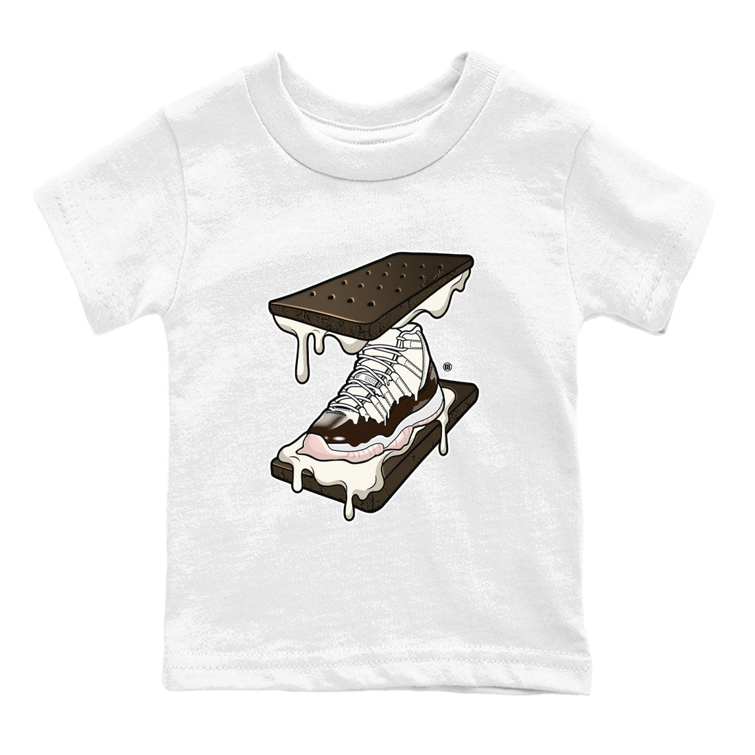 Air Jordan 11 Neapolitan shirt to match jordans Sneaker Sandwich special sneaker matching tees Jordan 11 WMNS Neapolitan Drip Gear Zone Baby Toddler White 2 T-Shirt