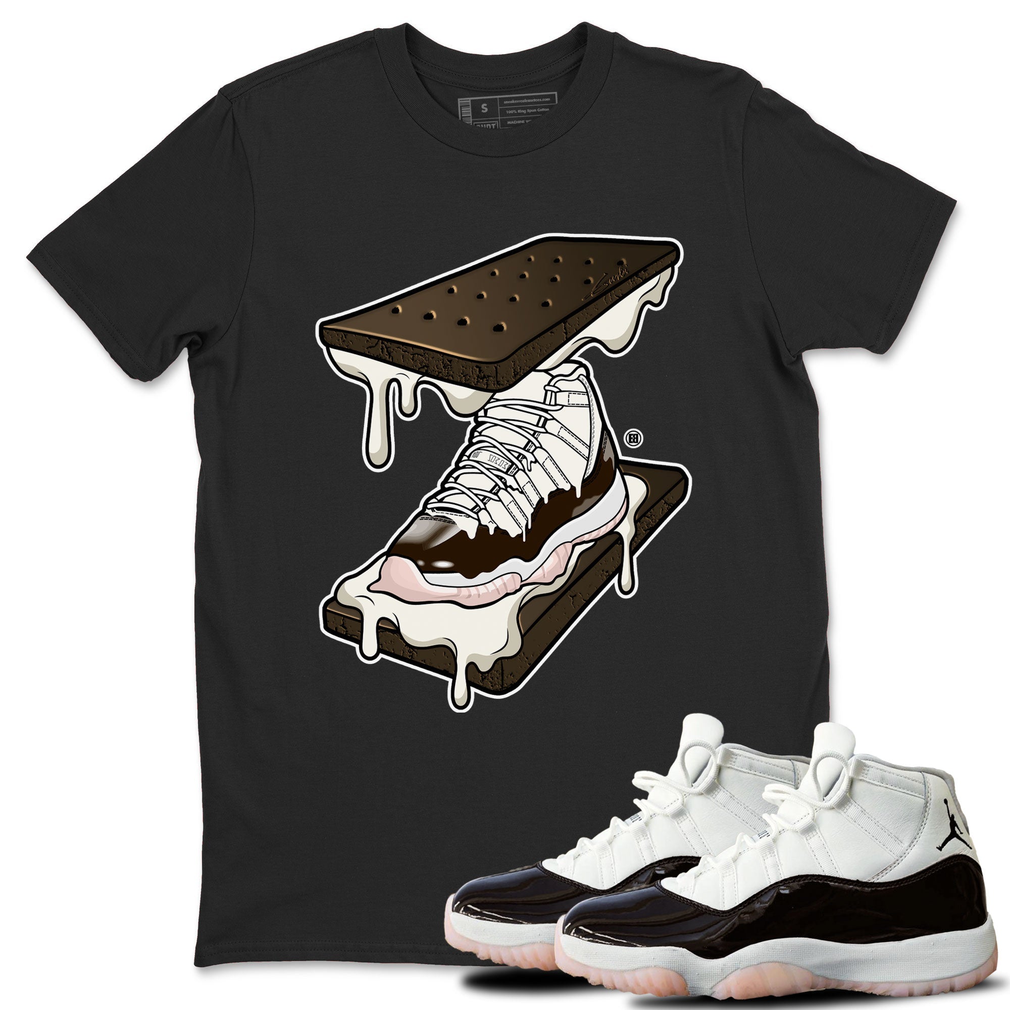 Air Jordan 11 Neapolitan shirt to match jordans Sneaker Sandwich special sneaker matching tees Jordan 11 WMNS Neapolitan Drip Gear Zone Unisex Black 1 T-Shirt