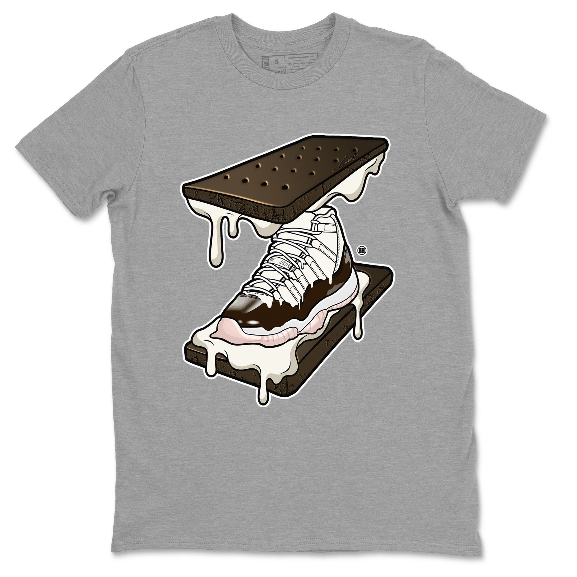 Air Jordan 11 Neapolitan shirt to match jordans Sneaker Sandwich special sneaker matching tees Jordan 11 WMNS Neapolitan Drip Gear Zone Unisex Heather Grey 2 T-Shirt