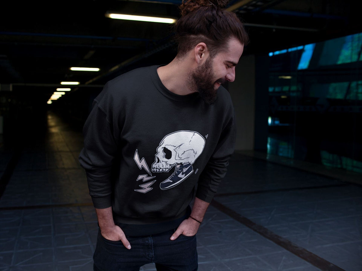 Jordan 1 85 Georgetown Sneaker Match Tees Sneaker Skull Sneaker Tees Jordan 1 85 Georgetown Jordan to match sneaker T-Shirt Crew Neck Shirts