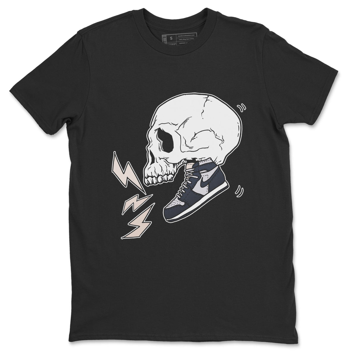 Jordan 1 85 Georgetown Sneaker Match Tees Sneaker Skull Sneaker Tees Jordan 1 85 Georgetown Jordan to match sneaker T-Shirt Crew Neck Shirts