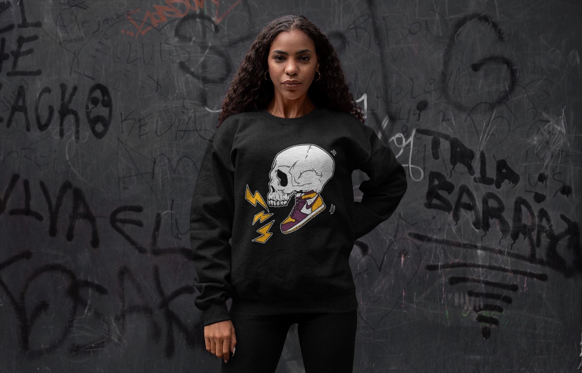 Jordan 1 Brotherhood Sneaker Matching T-Shirt Sneaker Skull Sneaker Tees Jordan 1 Brotherhood Sneaker Release Tees Crew Neck Tees