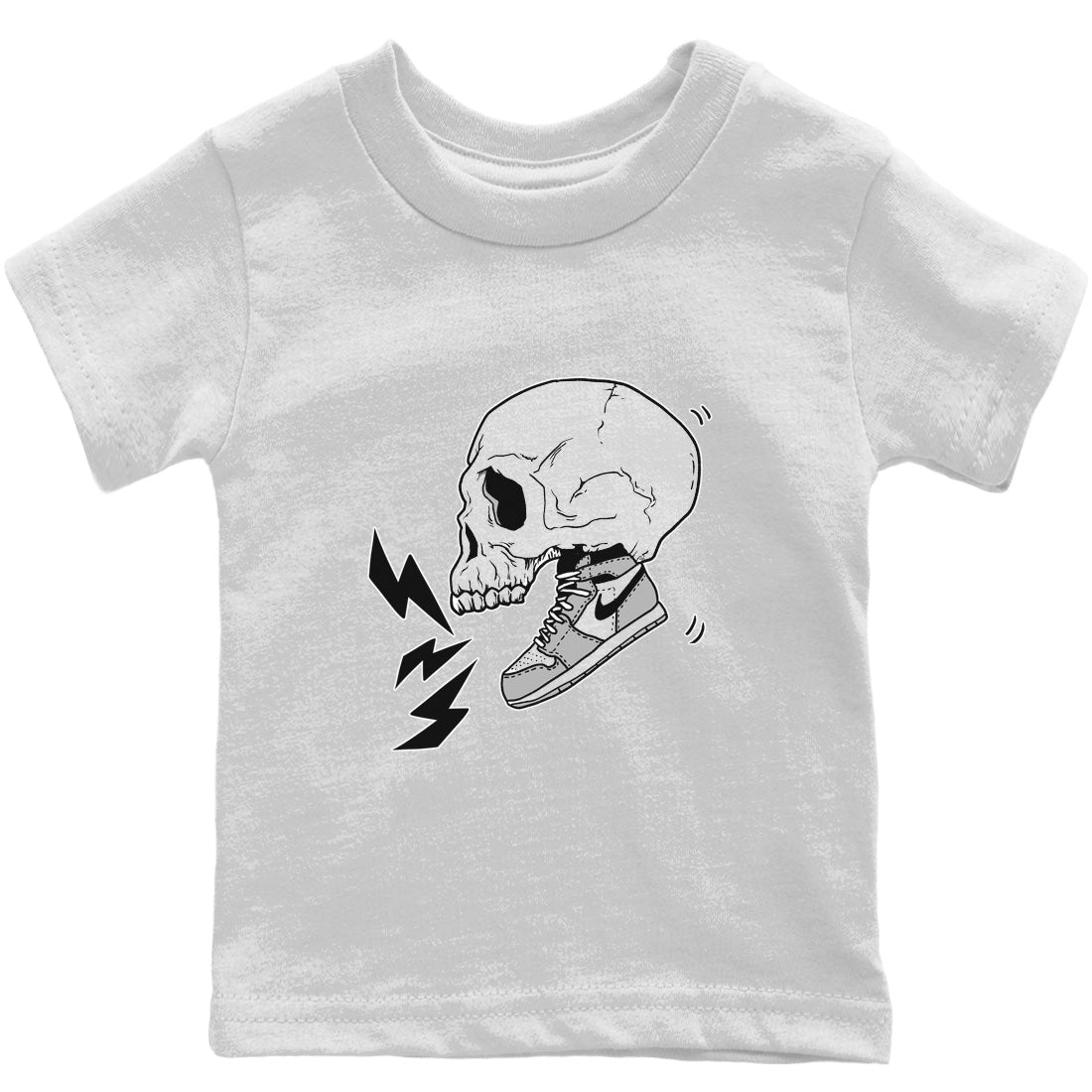 Jordan 1 Light Smoke Grey Sneaker Matching T-Shirt Sneaker Skull Sneaker Tees Jordan 1 Light Smoke Grey Sneaker Release Tees Kids Shirts