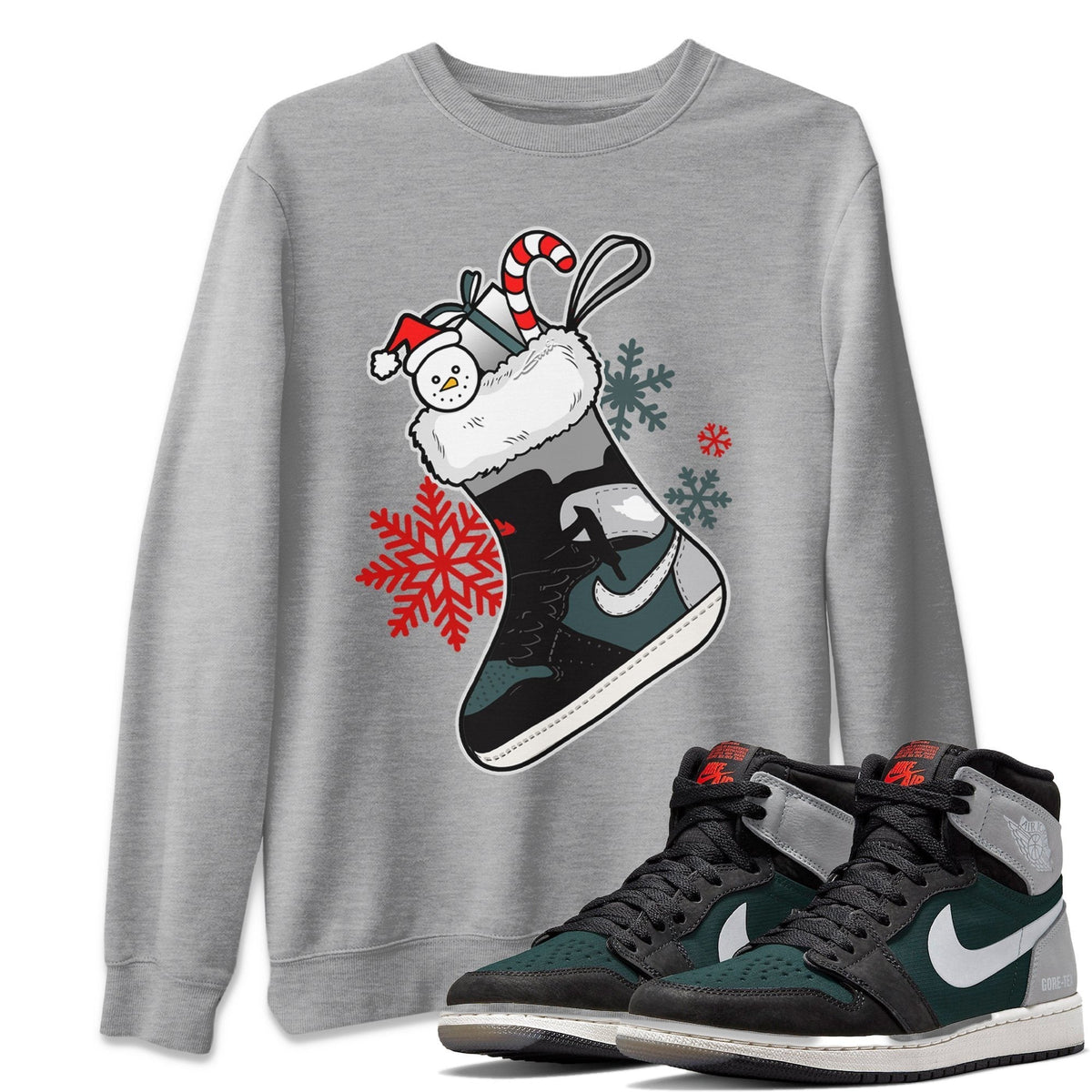 Jordan 1 Element Gore-Tex Black Grey Sneaker Matching T-Shirt Sneaker Stocking Sneaker Tees Jordan 1 Element Gore-Tex Black Grey Sneaker Release Tees Crew Neck Tees