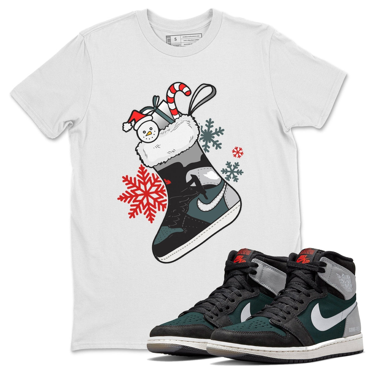 Jordan 1 Element Gore-Tex Black Grey Sneaker Matching T-Shirt Sneaker Stocking Sneaker Tees Jordan 1 Element Gore-Tex Black Grey Sneaker Release Tees Crew Neck Tees