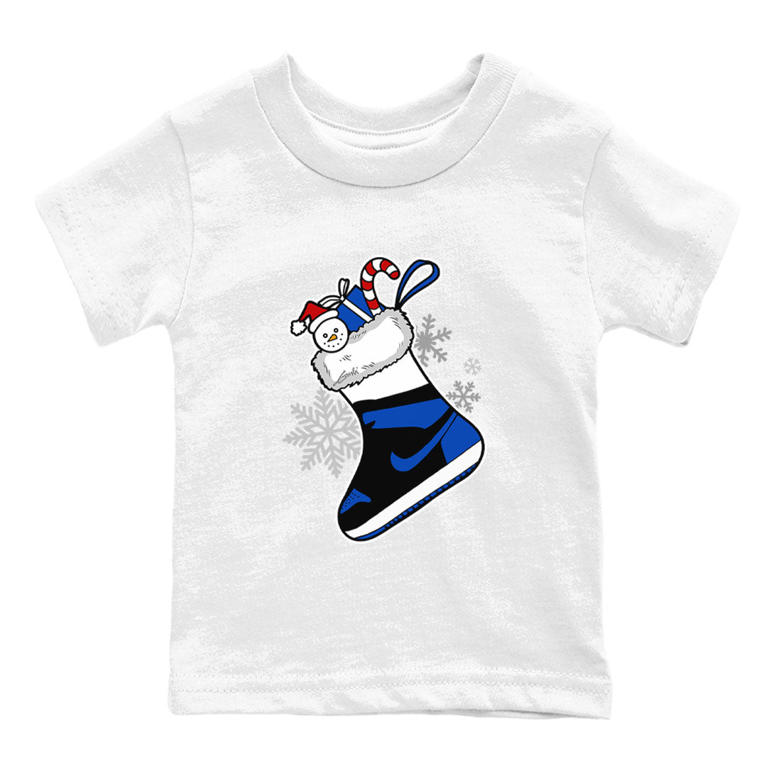 1s Royal Reimagined shirt to match jordans Sneaker Stocking sneaker match tees Air Jordan 1 Royal Reimagined Drip Gear Zone Baby Toddler White 2 T-Shirt