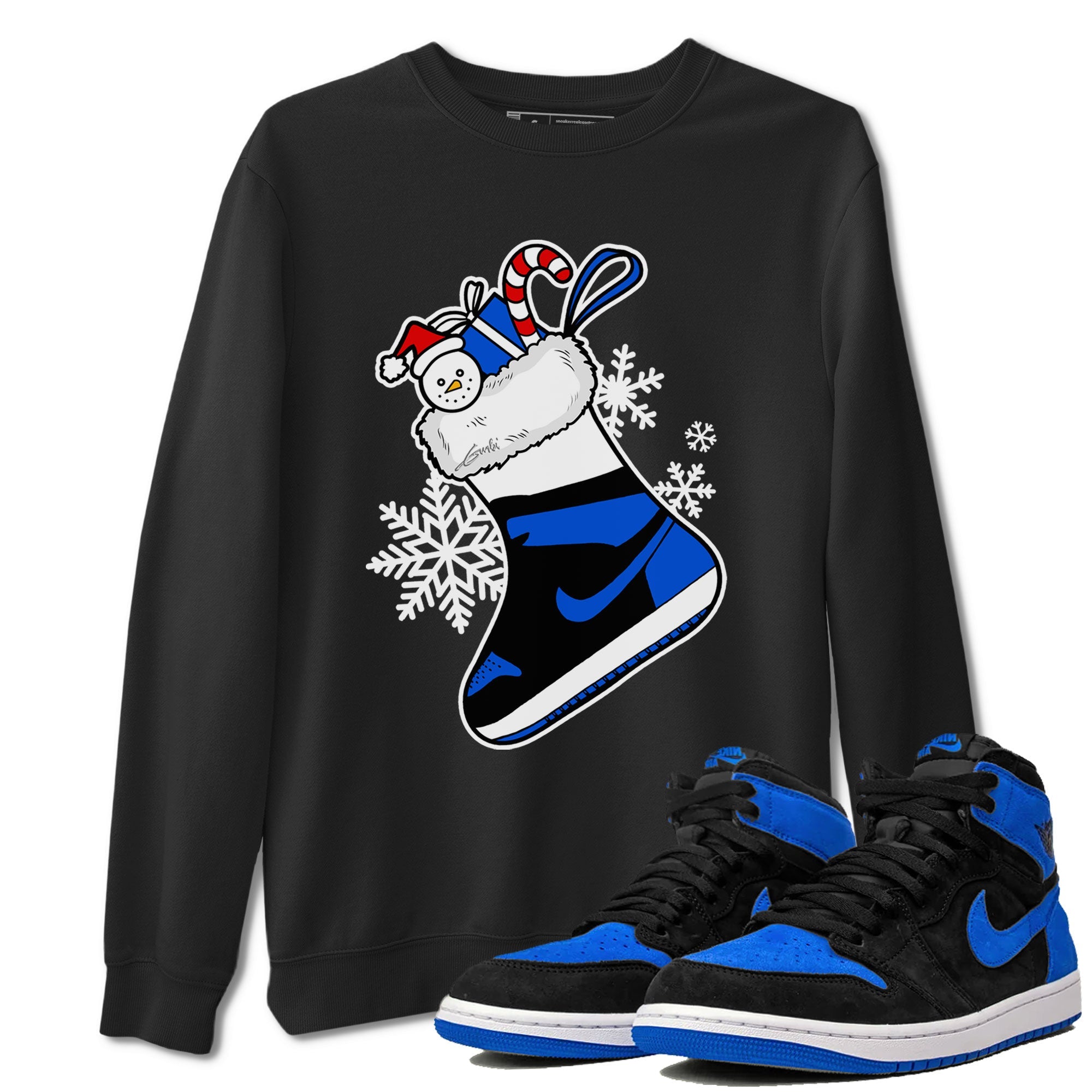 1s Royal Reimagined shirt to match jordans Sneaker Stocking sneaker match tees Air Jordan 1 Royal Reimagined Drip Gear Zone Unisex Black 1 T-Shirt