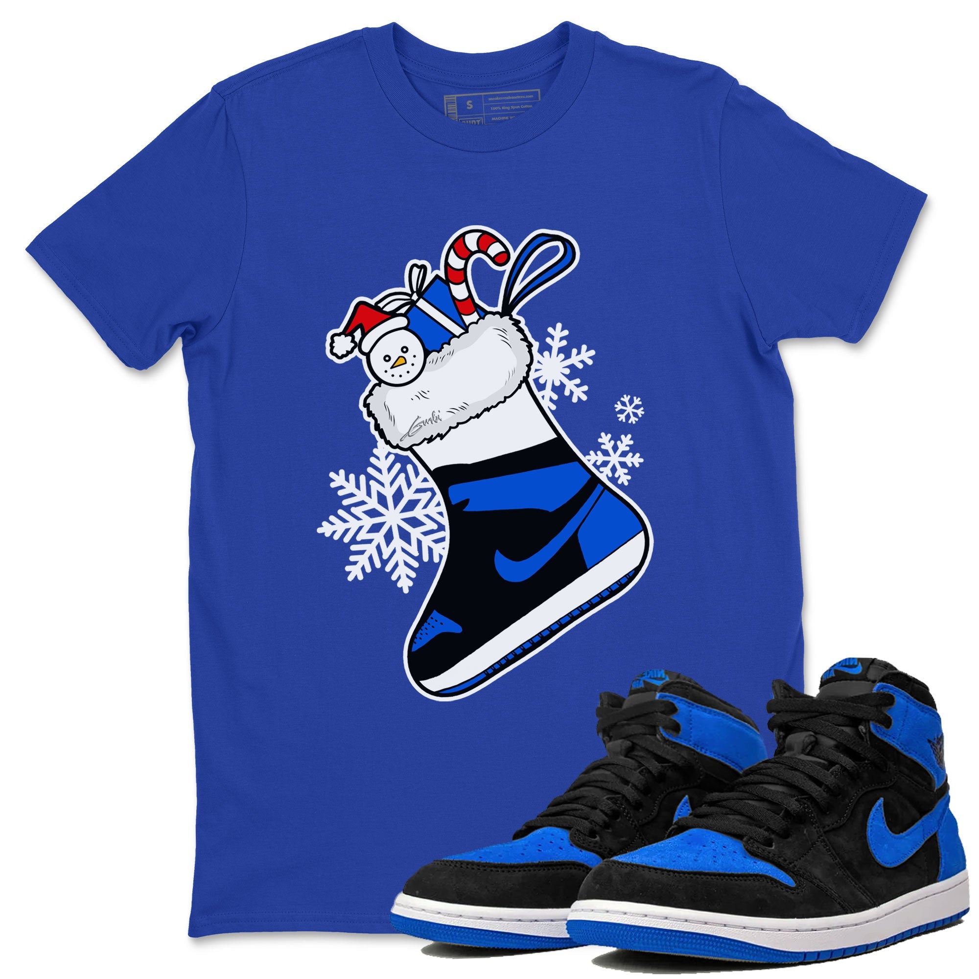 1s Royal Reimagined shirt to match jordans Sneaker Stocking sneaker match tees Air Jordan 1 Royal Reimagined Drip Gear Zone Unisex Royal Blue 1 T-Shirt
