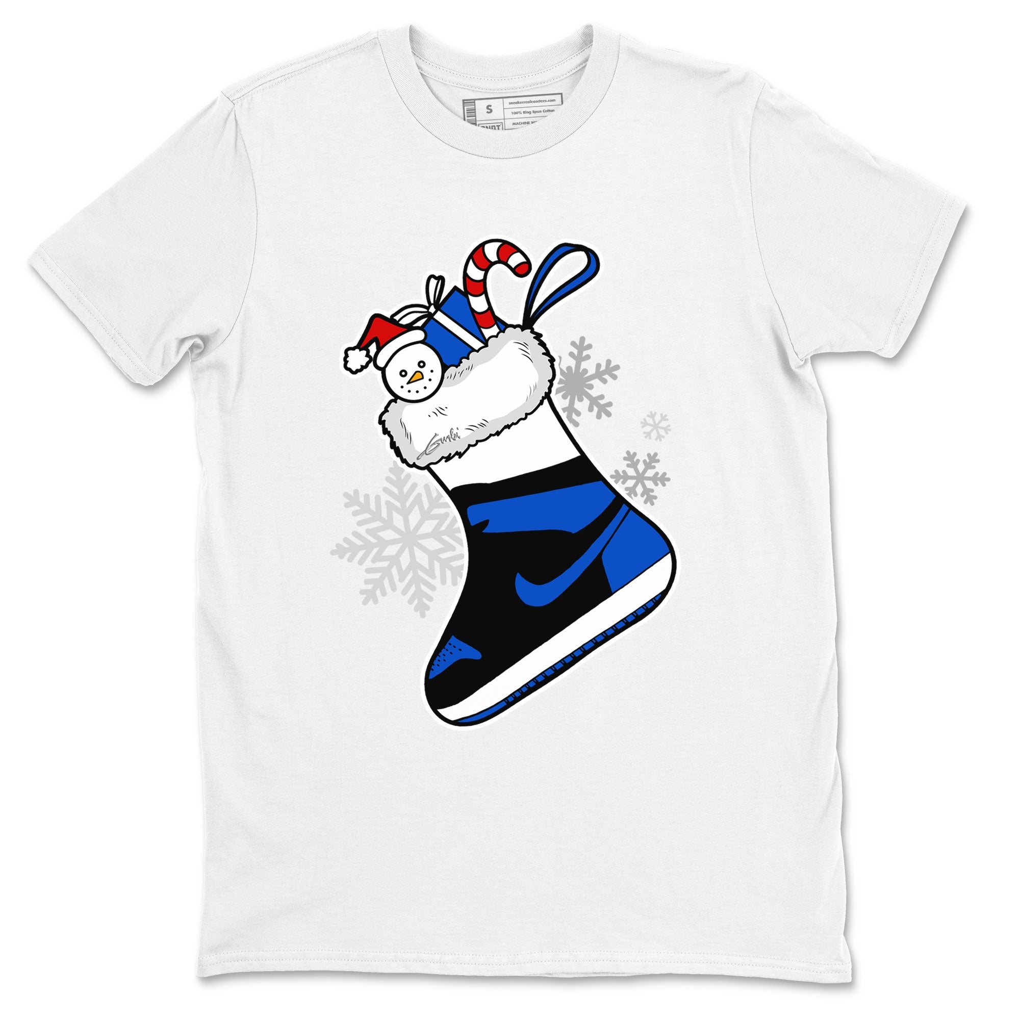 1s Royal Reimagined shirt to match jordans Sneaker Stocking sneaker match tees Air Jordan 1 Royal Reimagined Drip Gear Zone Unisex White 2 T-Shirt