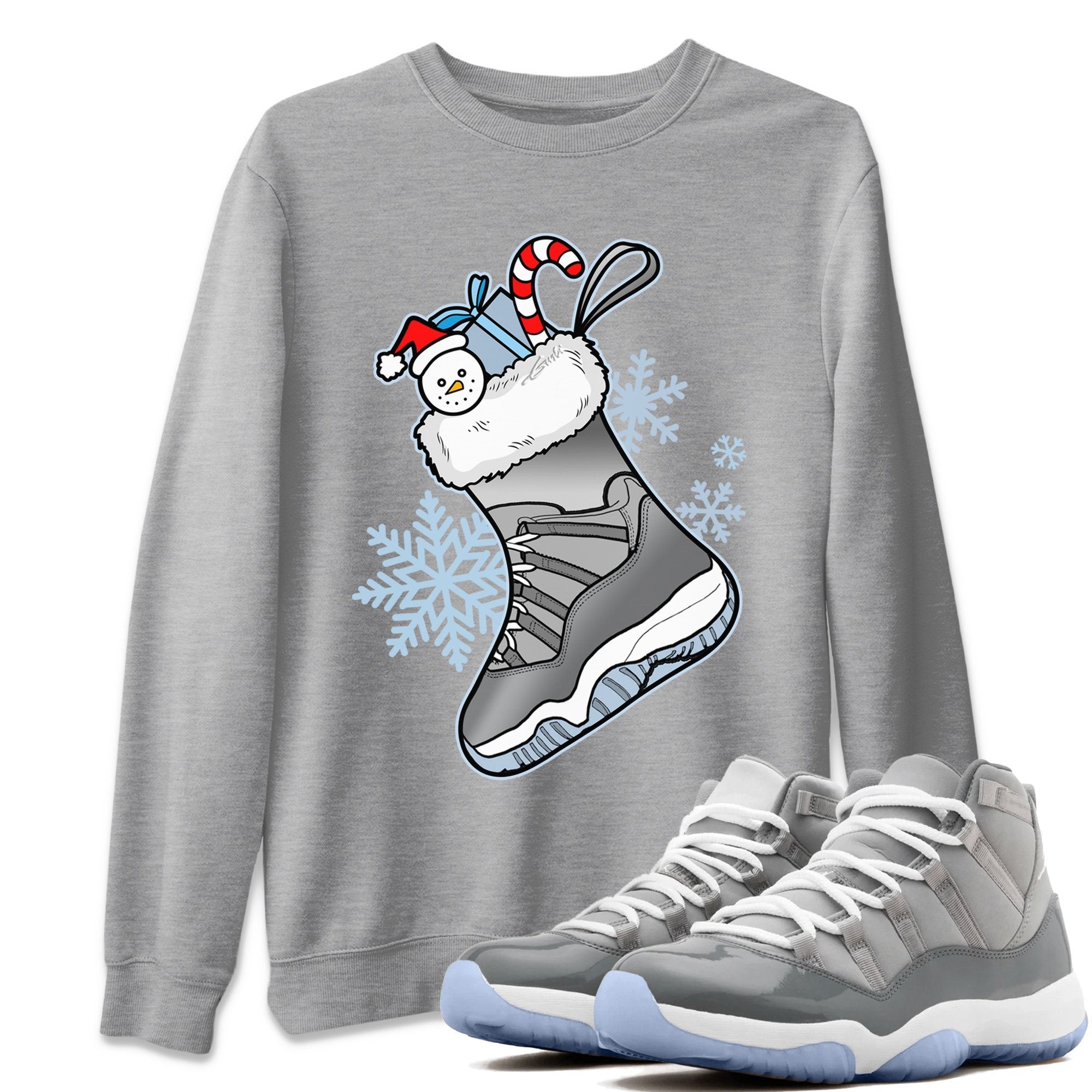 Jordan 11 Cool Grey Shirt To Match Jordans Sneaker Stocking Sneaker Tees Jordan 11 Cool Grey Drip Gear Zone Sneaker Matching Clothing Unisex Shirts