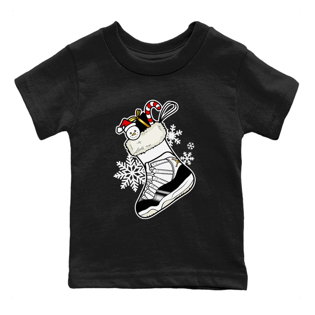 Air Jordan 11 Retro Gratitude shirt to match jordans Sneaker Stocking sneaker match tees Air Jordan 11 Gratitude Drip Gear Zone Baby Toddler Black 2 T-Shirt