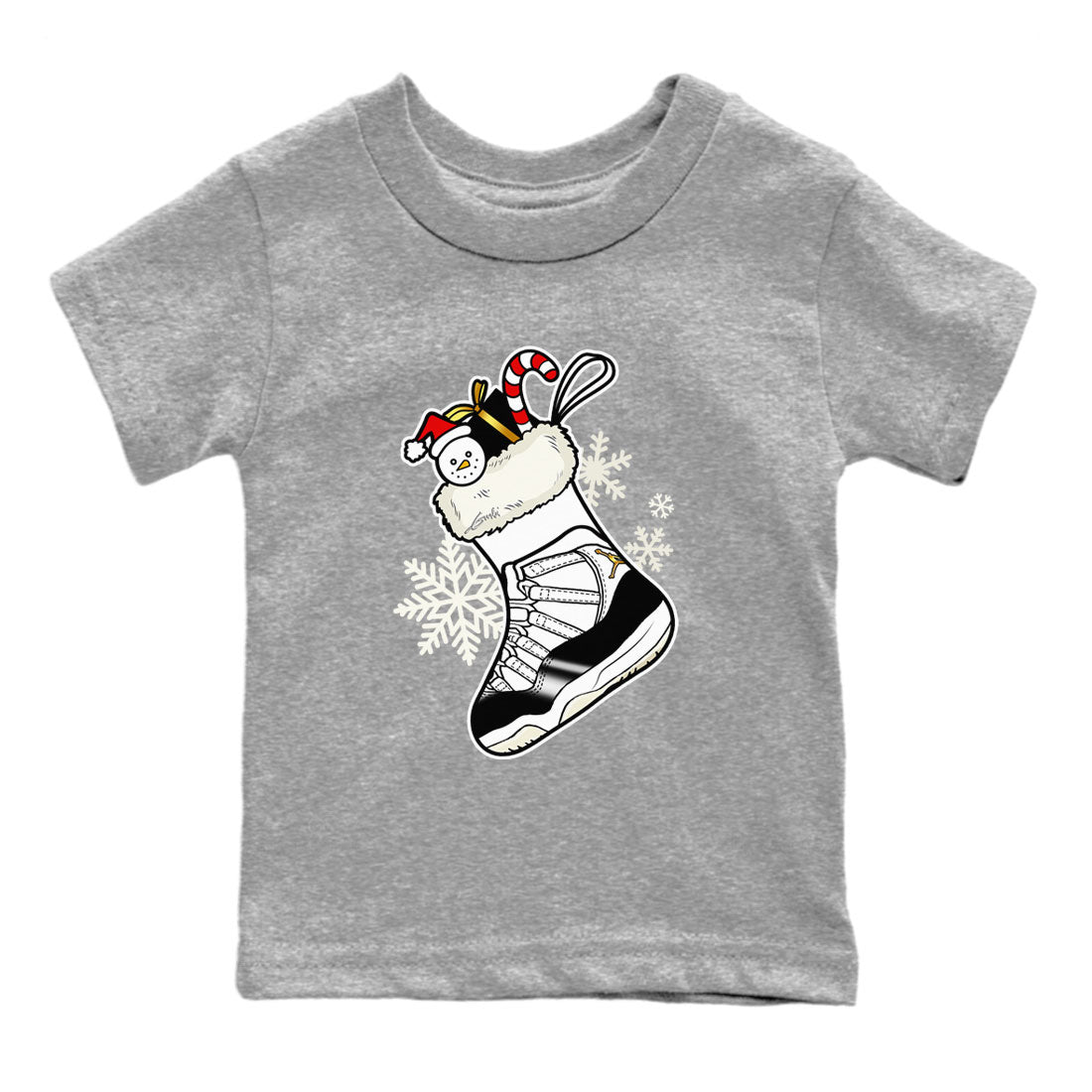 Air Jordan 11 Retro Gratitude shirt to match jordans Sneaker Stocking sneaker match tees Air Jordan 11 Gratitude Drip Gear Zone Baby Toddler Heather Grey 2 T-Shirt
