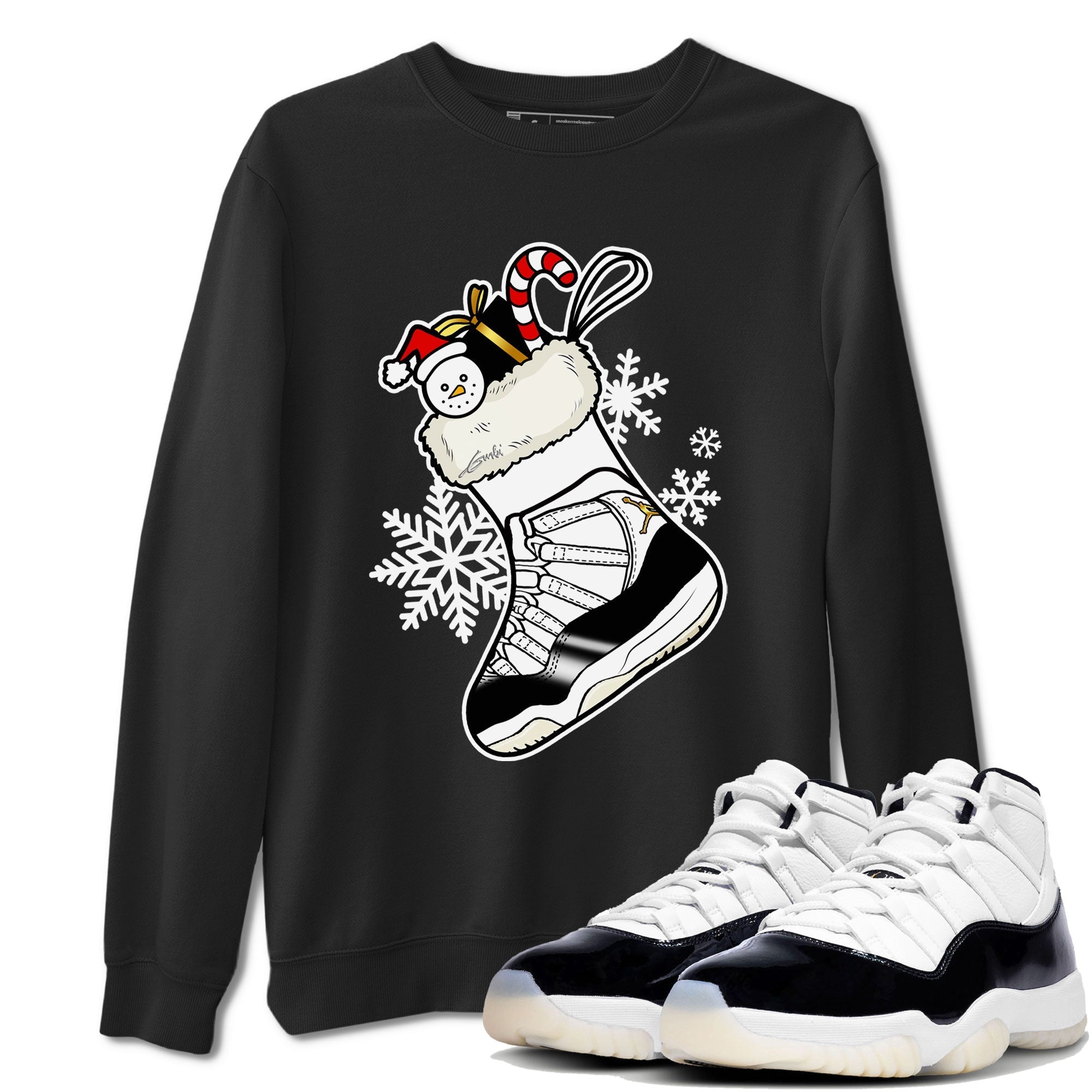 Air Jordan 11 Retro Gratitude shirt to match jordans Sneaker Stocking sneaker match tees Air Jordan 11 Gratitude Drip Gear Zone Unisex Black 1 T-Shirt