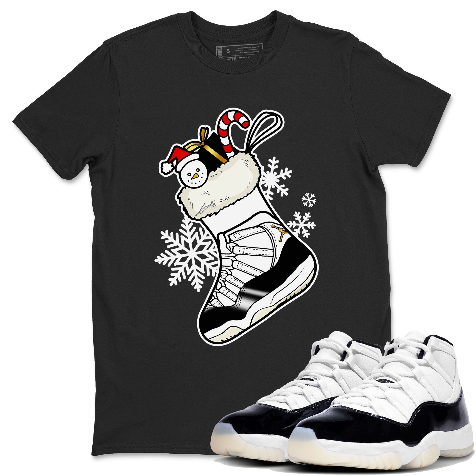 Air Jordan 11 Retro Gratitude shirt to match jordans Sneaker Stocking sneaker match tees Air Jordan 11 Gratitude Drip Gear Zone Unisex Black 1 T-Shirt