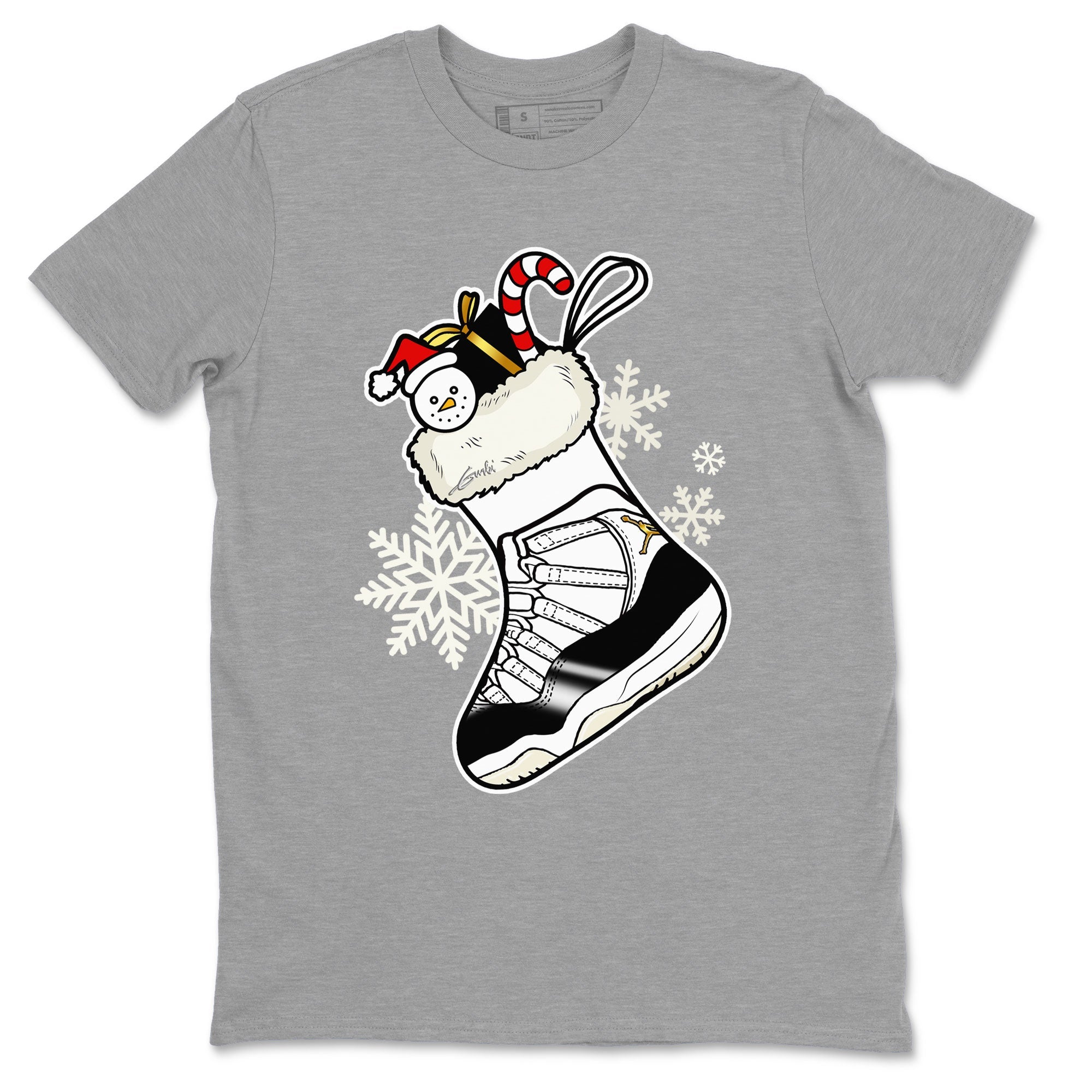Air Jordan 11 Retro Gratitude shirt to match jordans Sneaker Stocking sneaker match tees Air Jordan 11 Gratitude Drip Gear Zone Unisex Heather Grey 2 T-Shirt