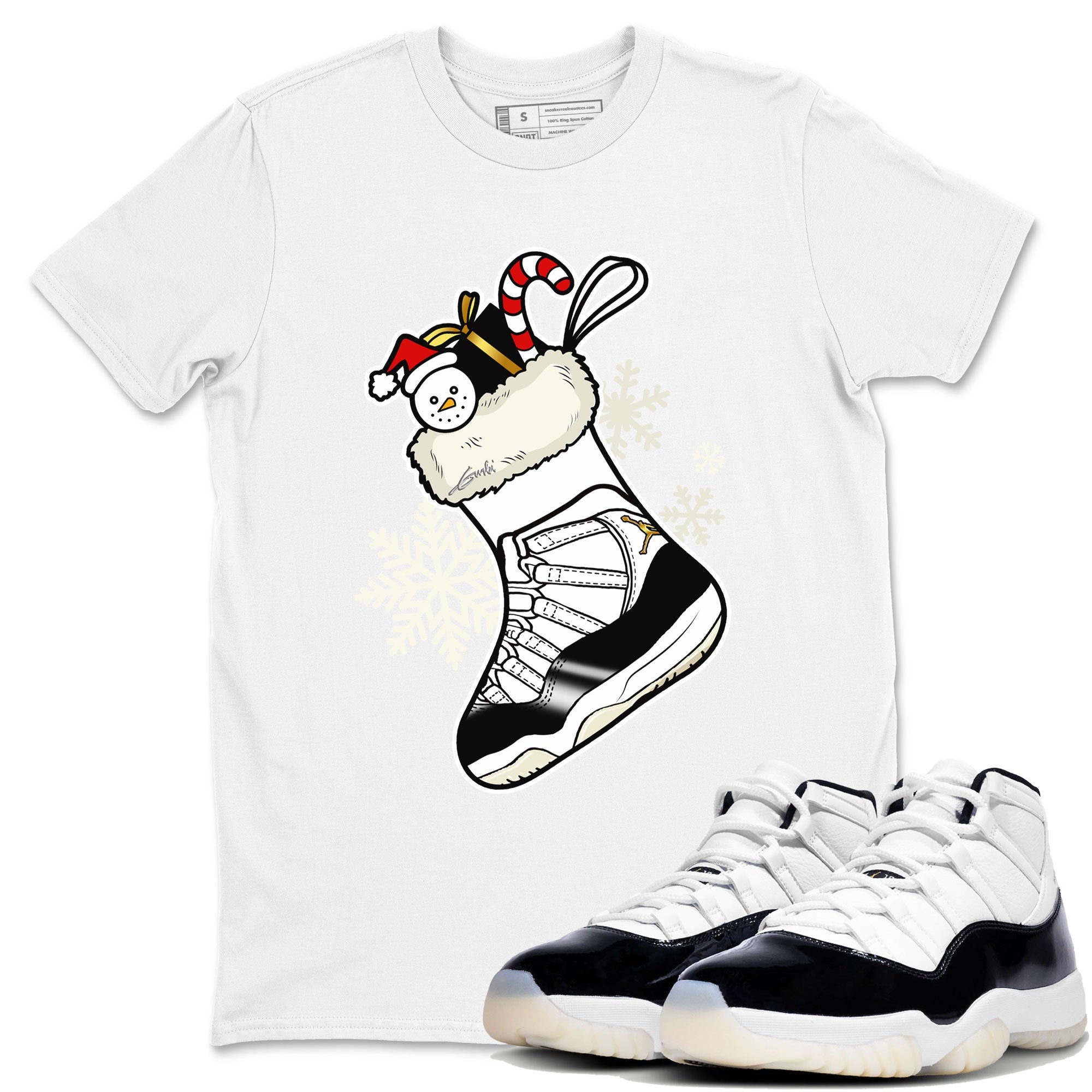 Air Jordan 11 Retro Gratitude shirt to match jordans Sneaker Stocking sneaker match tees Air Jordan 11 Gratitude Drip Gear Zone Unisex White 1 T-Shirt