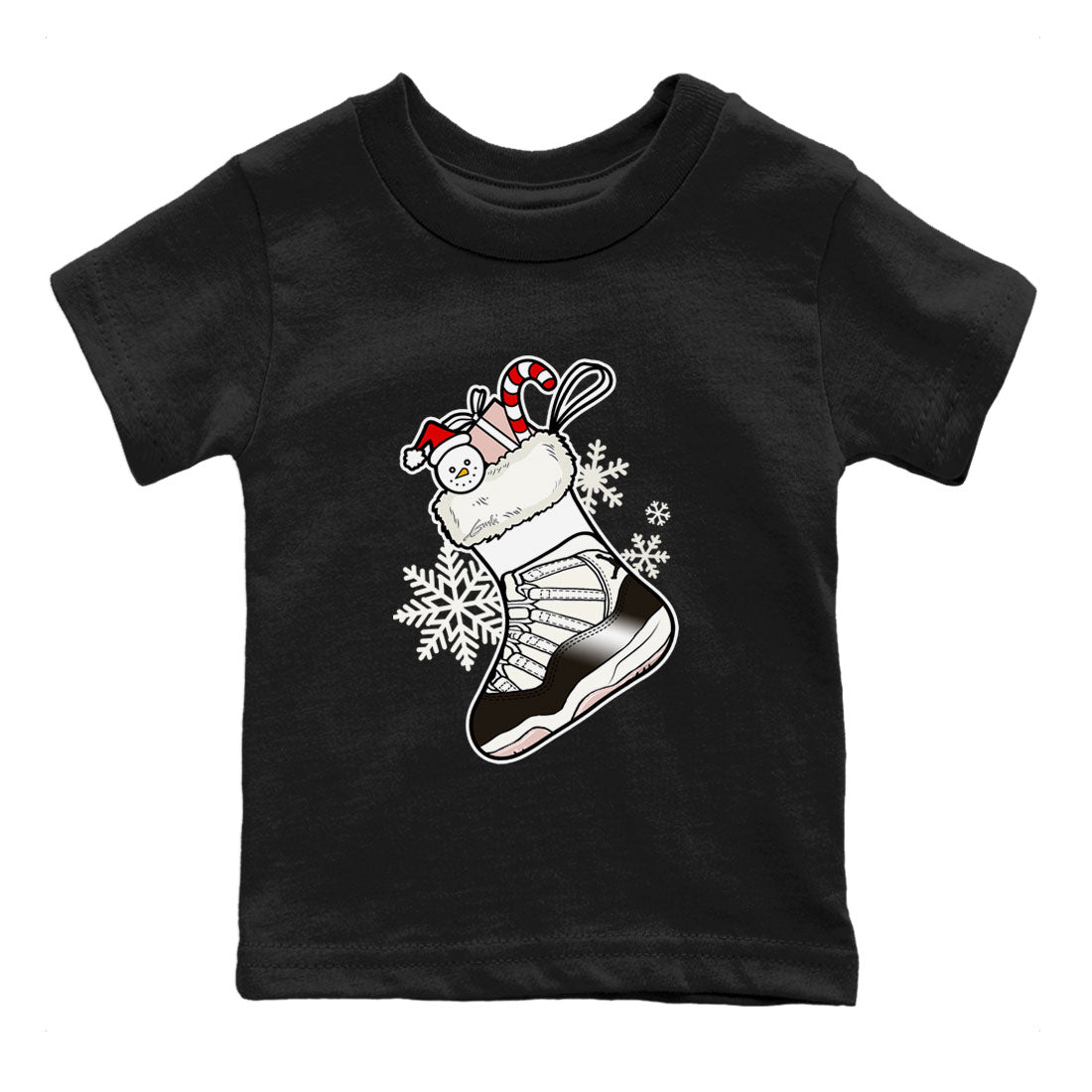 11s WMNS Neapolitan shirt to match jordans Sneaker Stocking sneaker match tees Air Jordan 11 Neapolitan Drip Gear Zone Baby Toddler Black 2 T-Shirt