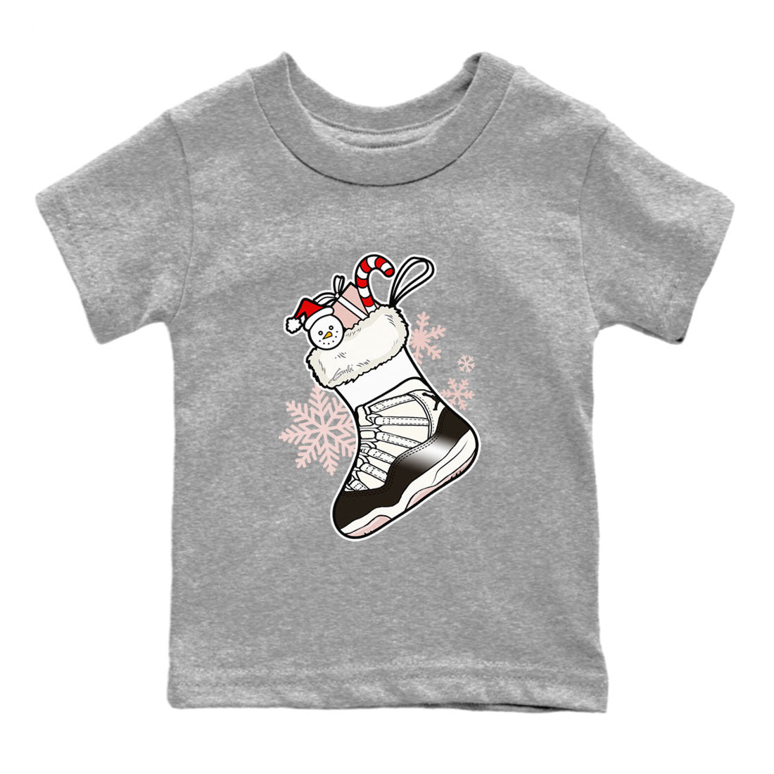 11s WMNS Neapolitan shirt to match jordans Sneaker Stocking sneaker match tees Air Jordan 11 Neapolitan Drip Gear Zone Baby Toddler Heather Grey 2 T-Shirt
