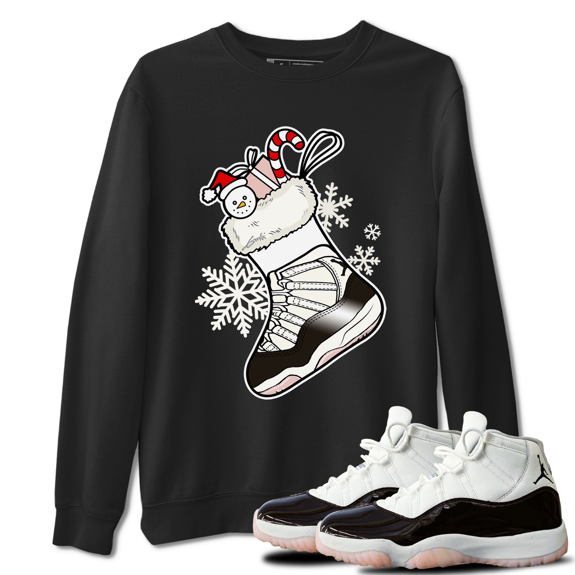 11s WMNS Neapolitan shirt to match jordans Sneaker Stocking sneaker match tees Air Jordan 11 Neapolitan Drip Gear Zone Unisex Black 1 T-Shirt