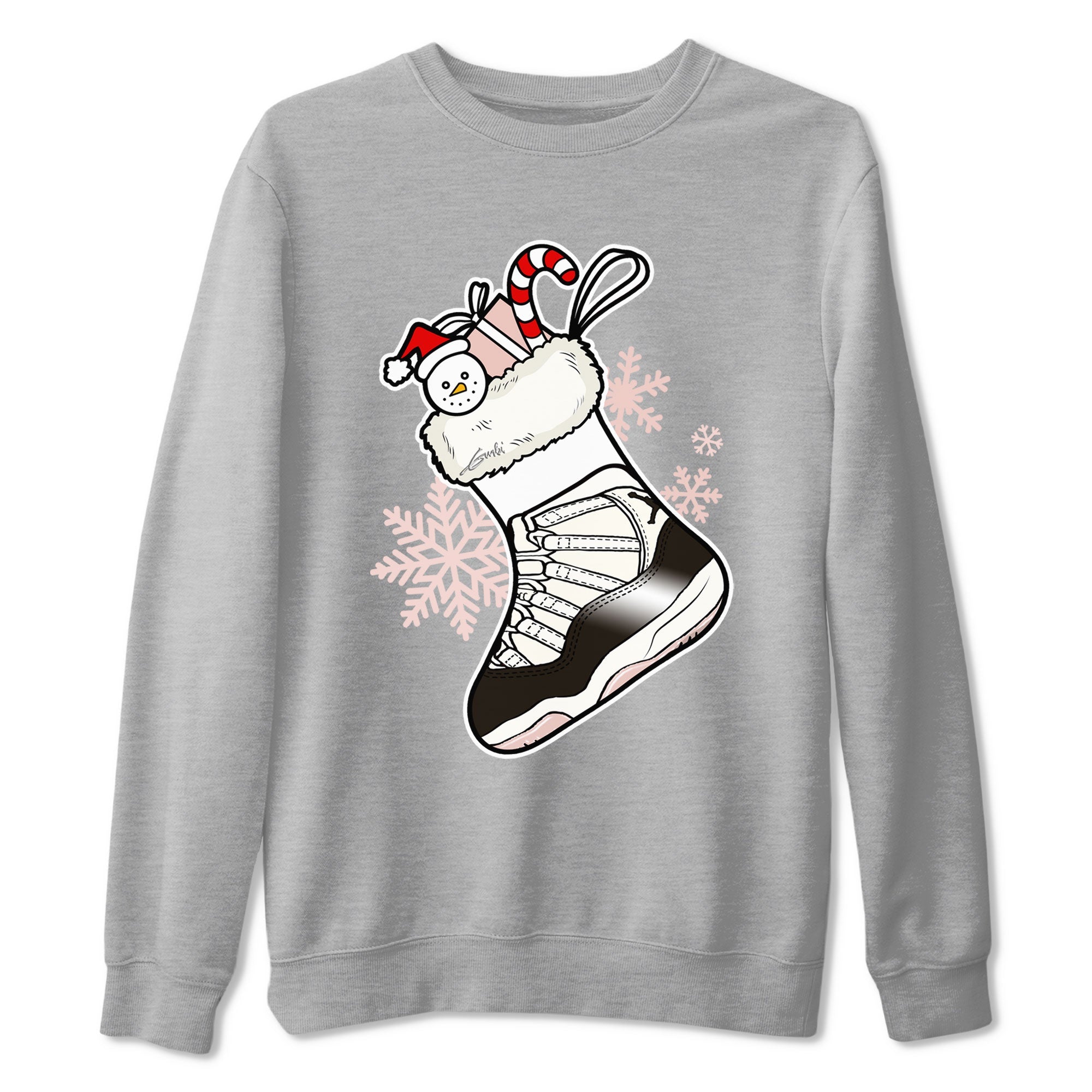 11s WMNS Neapolitan shirt to match jordans Sneaker Stocking sneaker match tees Air Jordan 11 Neapolitan Drip Gear Zone Unisex Heather Grey 2 T-Shirt