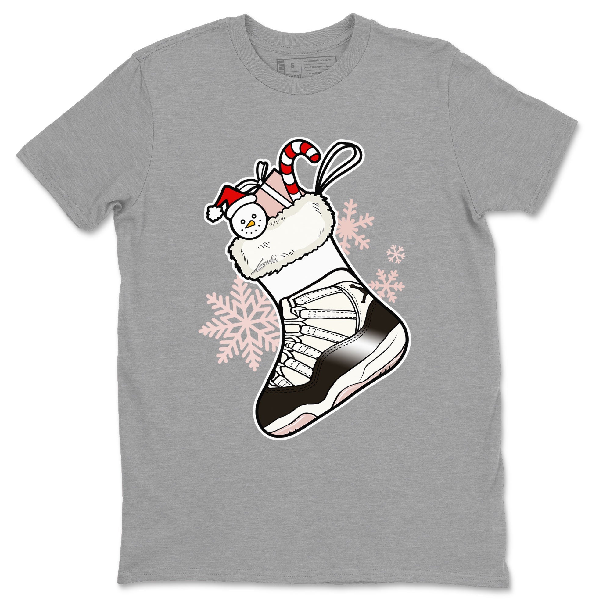 11s WMNS Neapolitan shirt to match jordans Sneaker Stocking sneaker match tees Air Jordan 11 Neapolitan Drip Gear Zone Unisex Heather Grey 2 T-Shirt