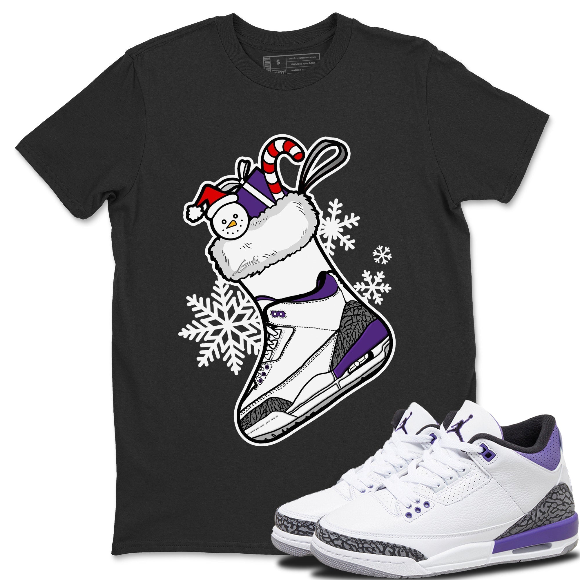 Jordan 3 Dark Iris Shirt To Match Jordans Sneaker Stocking Sneaker Tees Jordan 3 Dark Iris Drip Gear Zone Sneaker Matching Clothing Unisex Shirts