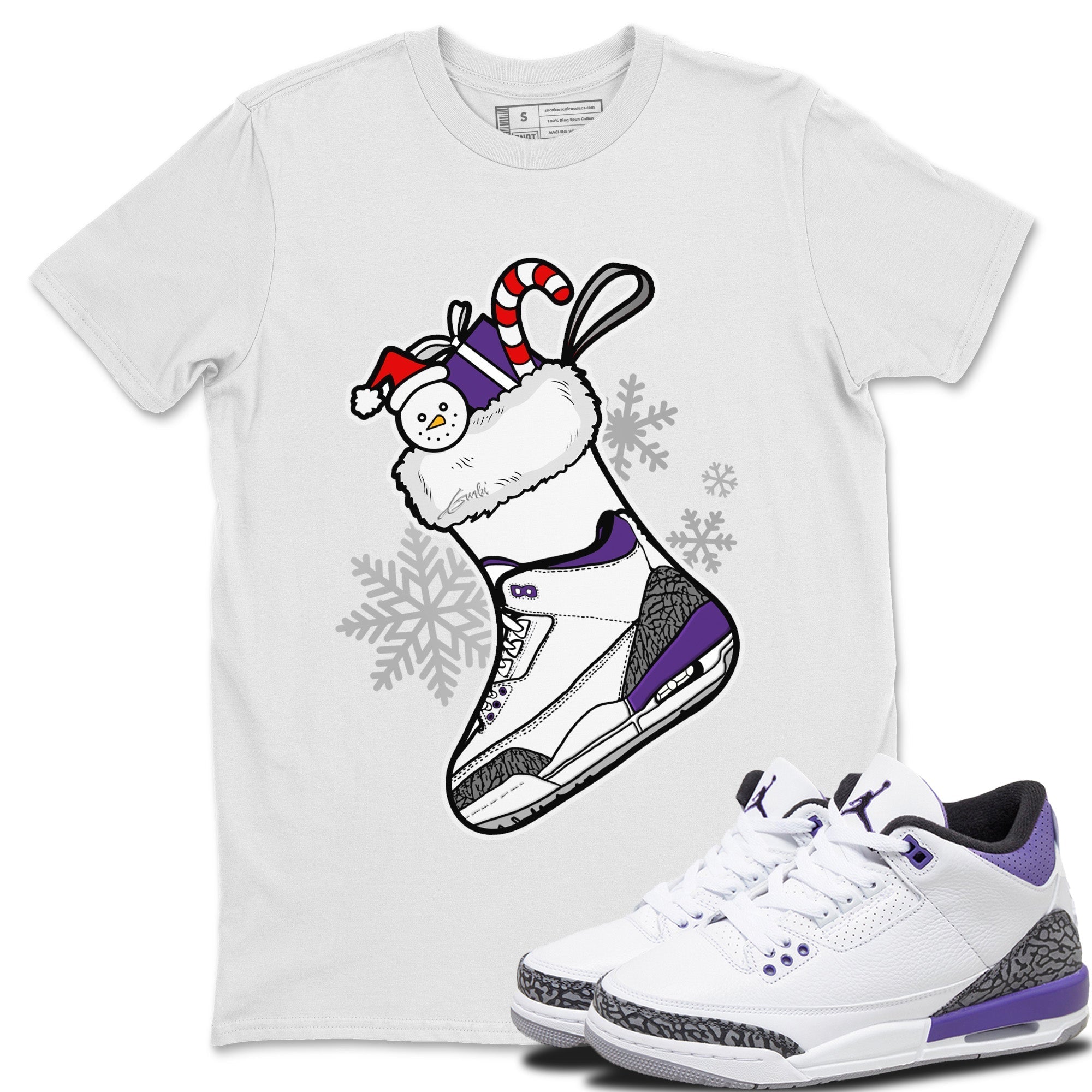 Jordan 3 Dark Iris Shirt To Match Jordans Sneaker Stocking Sneaker Tees Jordan 3 Dark Iris Drip Gear Zone Sneaker Matching Clothing Unisex Shirts
