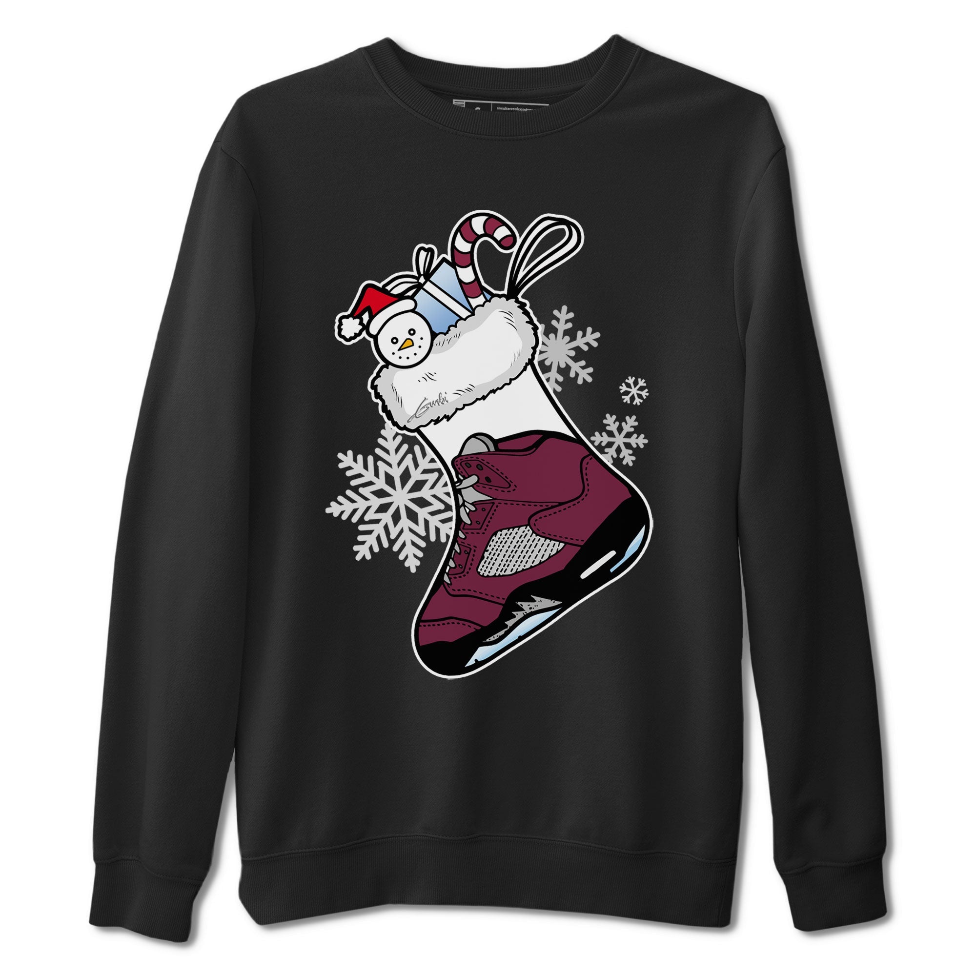 Air Jordan 5 Burgundy shirt to match jordans Sneaker Stocking sneaker match tees Air Jordan 5s Burgundy Drip Gear Zone Unisex Black 2 T-Shirt