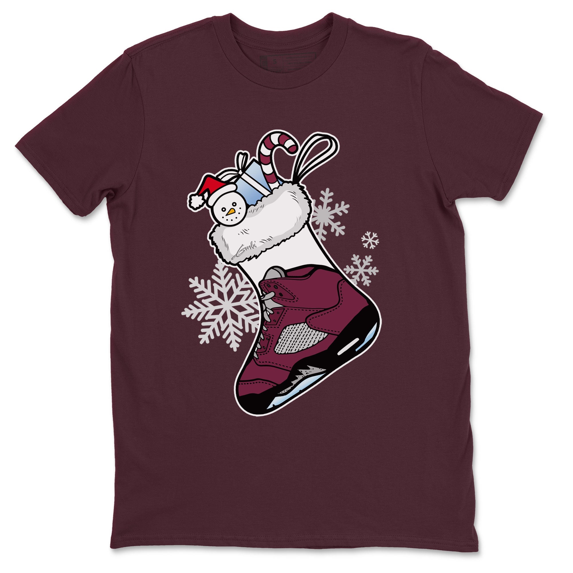 Air Jordan 5 Burgundy shirt to match jordans Sneaker Stocking sneaker match tees Air Jordan 5s Burgundy Drip Gear Zone Unisex Maroon 2 T-Shirt