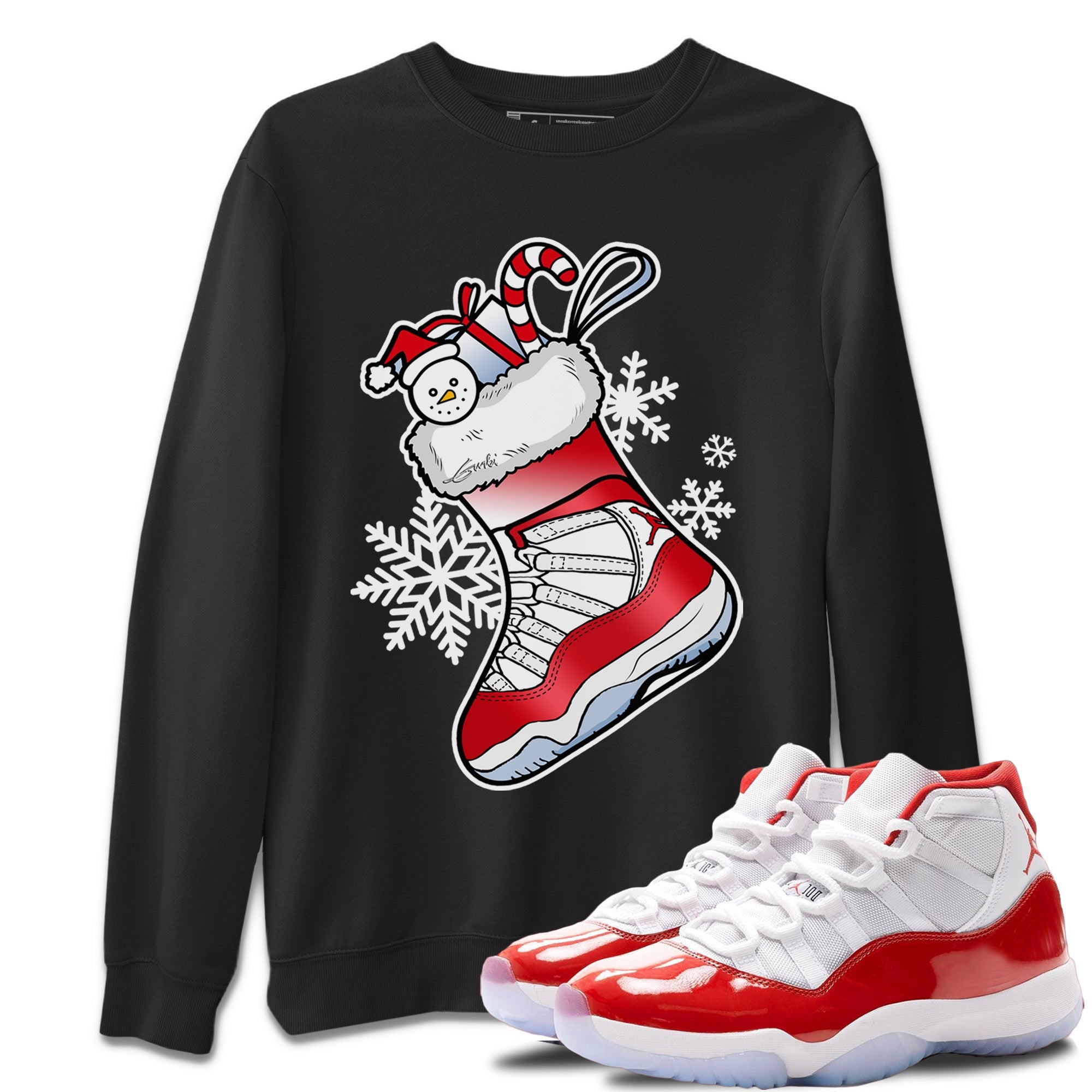 Jordan 11 Cherry Shirt To Match Jordans Sneaker Stocking Sneaker Tees Jordan 11 Cherry Drip Gear Zone Sneaker Matching Clothing Unisex Shirts
