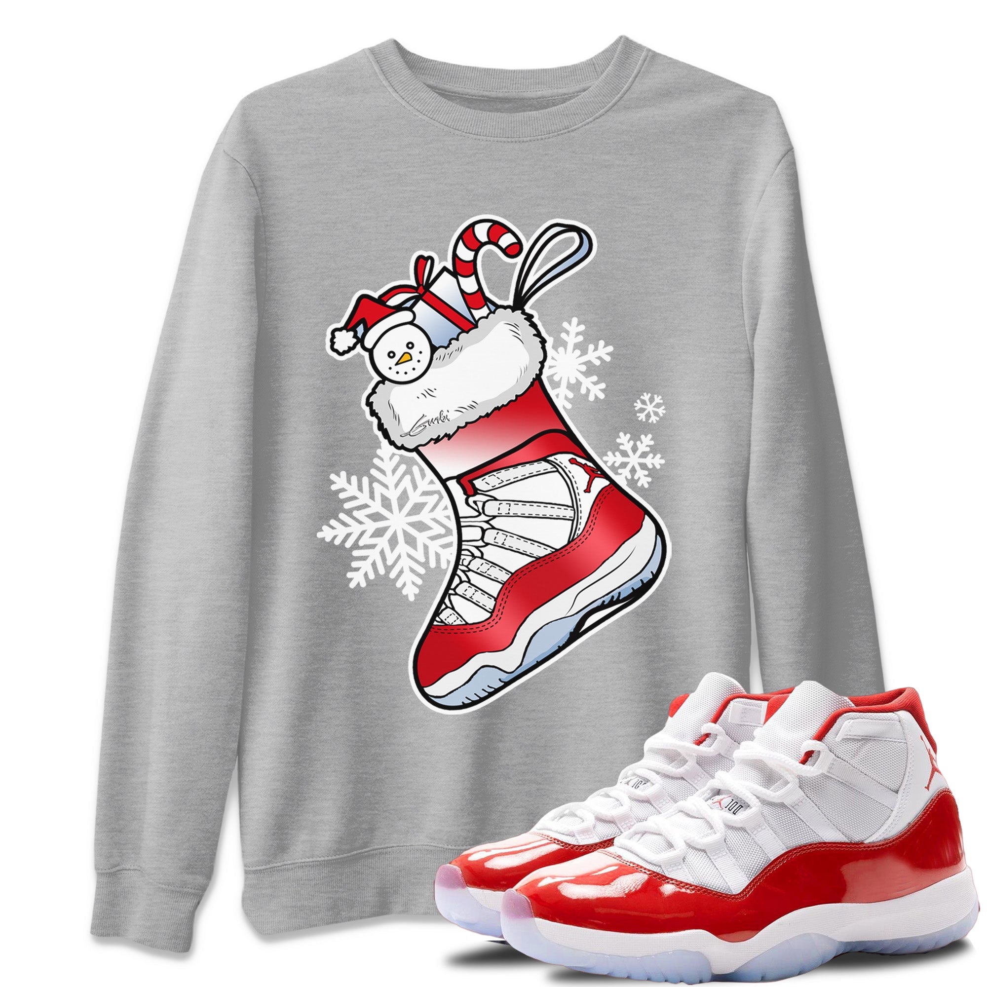 Jordan 11 Cherry Shirt To Match Jordans Sneaker Stocking Sneaker Tees Jordan 11 Cherry Drip Gear Zone Sneaker Matching Clothing Unisex Shirts