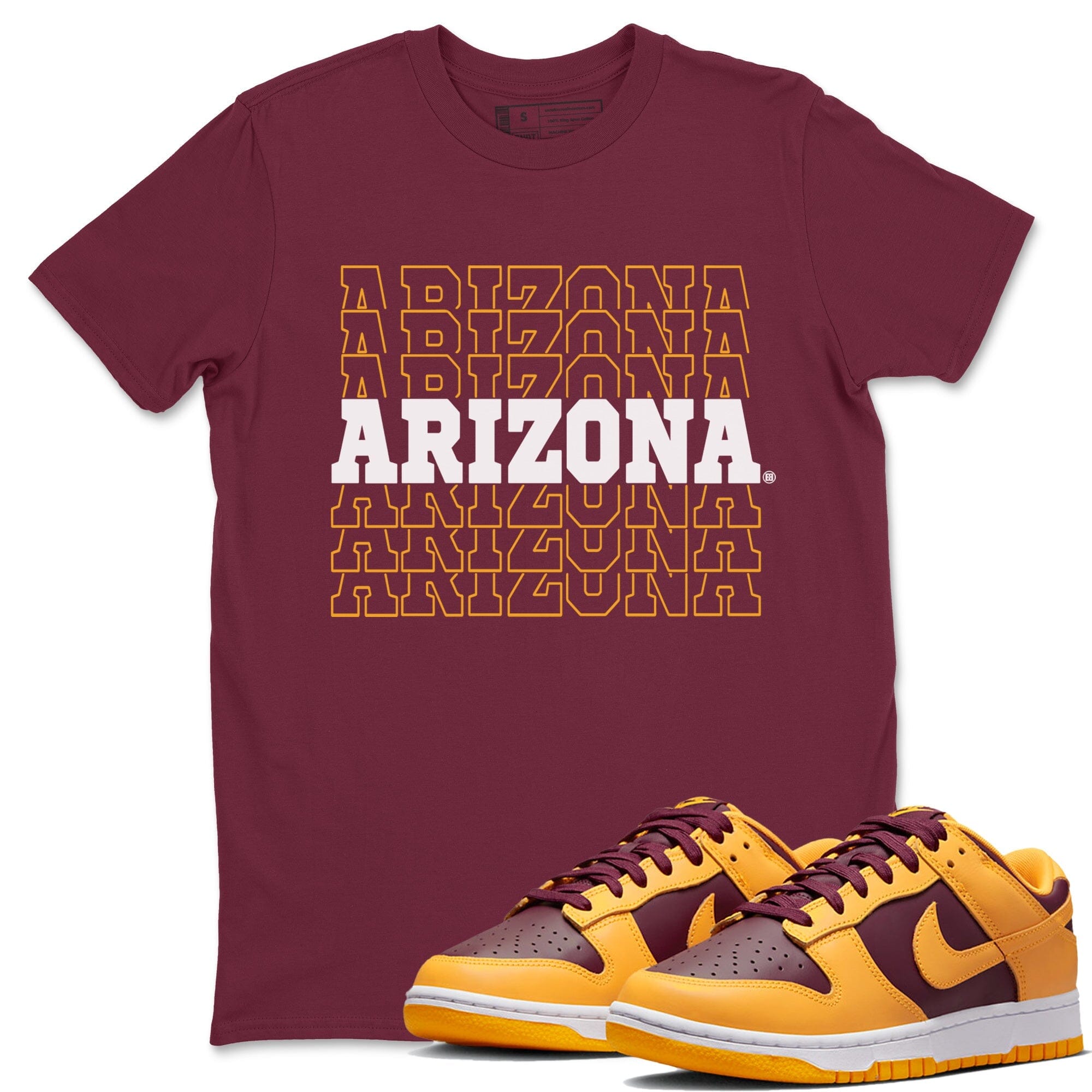 Dunk Arizona State Sneaker Match Tees Sneaker Text Sneaker Tees Dunk Arizona State Jordan to match sneaker T-Shirt Crew Neck Shirts