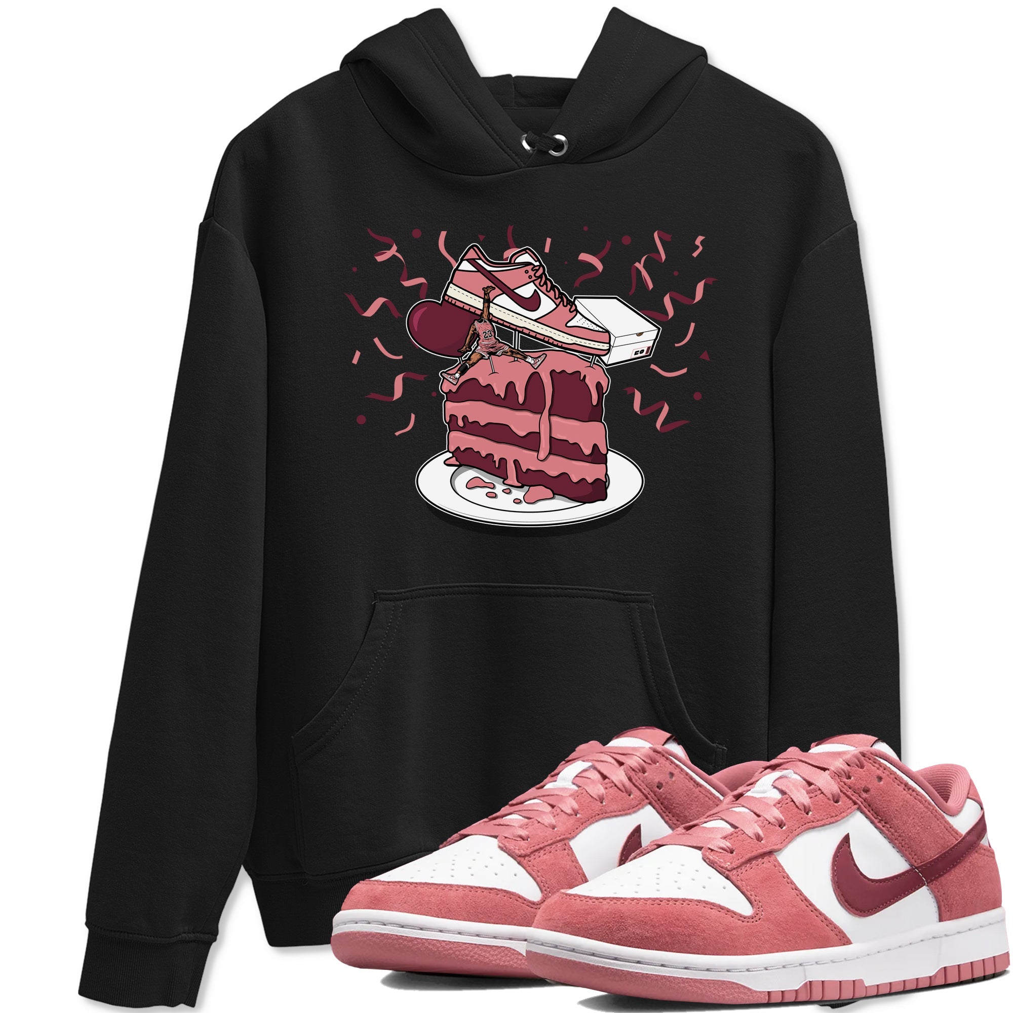 Dunk Valentine's Day shirt to match jordans streetwear brand Sneaker Topper sneaker tees Dunk Low Valentine's Day Drip Gear Zone unisex cotton Black 1 crew neck shirt