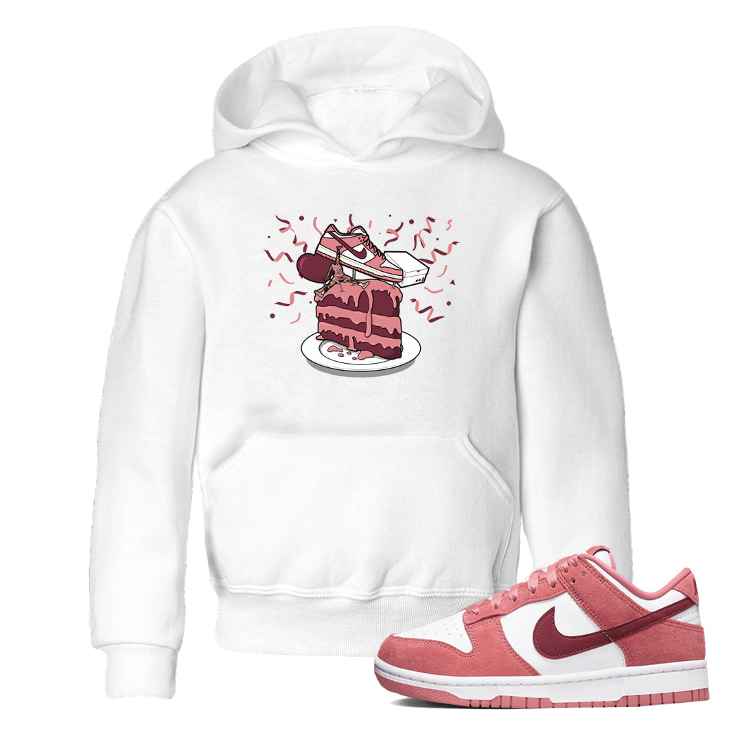 Dunk Valentine's Day shirt to match jordans streetwear brand Sneaker Topper sneaker tees Dunk Low Valentine's Day Drip Gear Zone baby toddler White 1 cotton Shirt