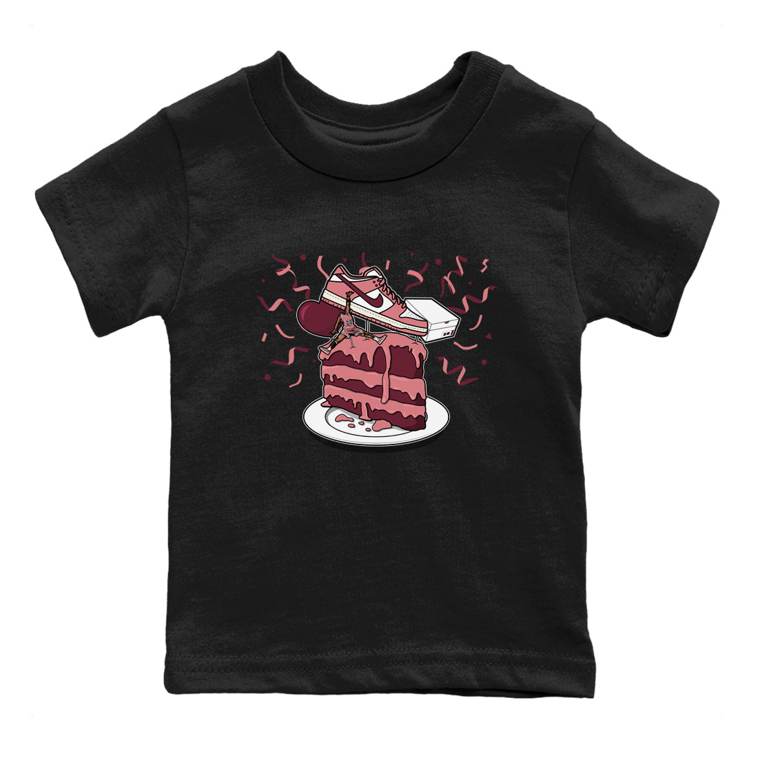 Dunk Valentine's Day shirt to match jordans streetwear brand Sneaker Topper sneaker tees Dunk Low Valentine's Day Drip Gear Zone baby toddler Black 2 cotton Shirt