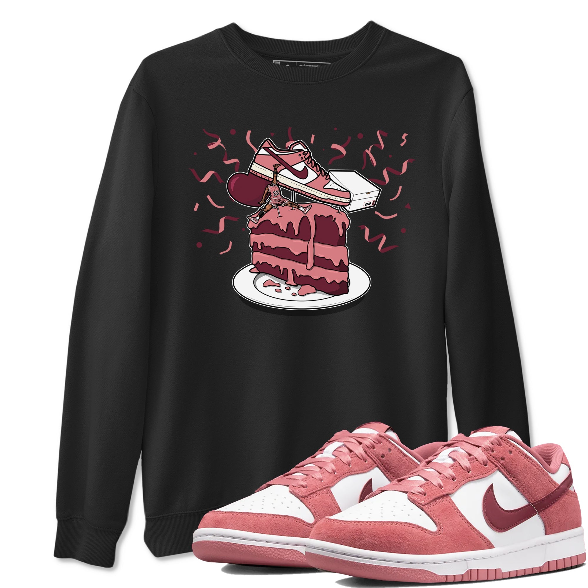 Dunk Valentine's Day shirt to match jordans streetwear brand Sneaker Topper sneaker tees Dunk Low Valentine's Day Drip Gear Zone unisex cotton Black 1 crew neck shirt