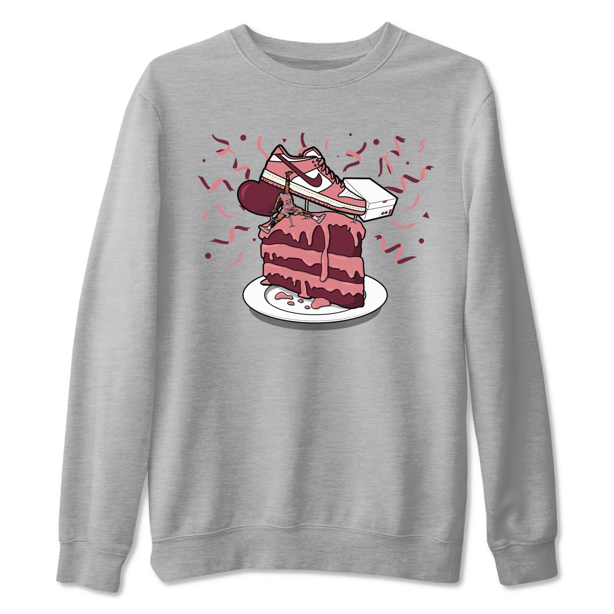 Dunk Valentine's Day shirt to match jordans streetwear brand Sneaker Topper sneaker tees Dunk Low Valentine's Day Drip Gear Zone unisex cotton Heather Grey 2 crew neck shirt