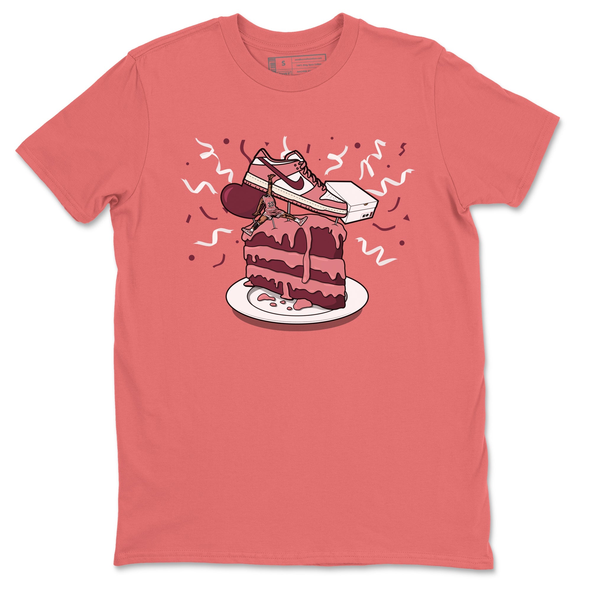 Dunk Valentine's Day shirt to match jordans streetwear brand Sneaker Topper sneaker tees Dunk Low Valentine's Day Drip Gear Zone unisex cotton Coral 2 crew neck shirt