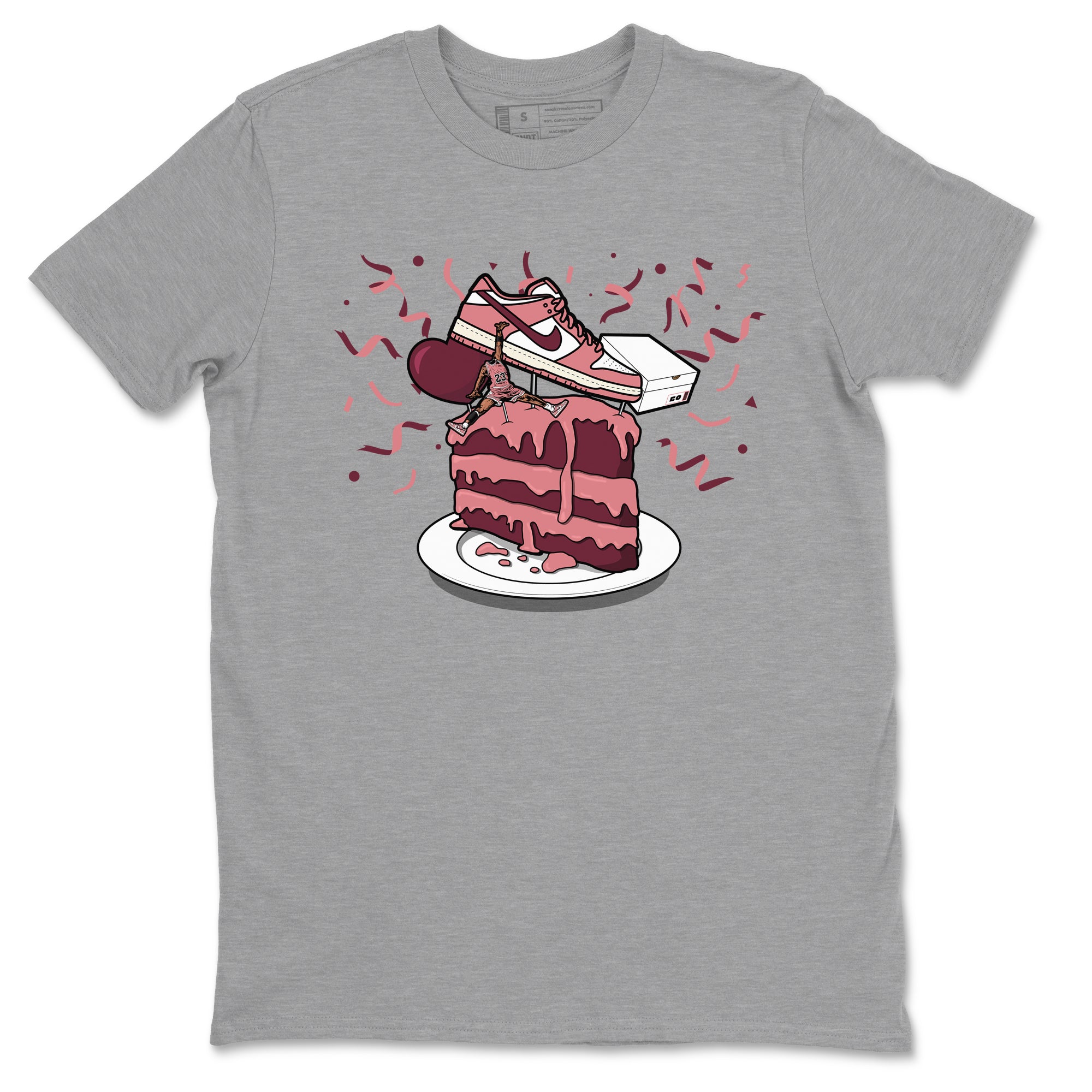 Dunk Valentine's Day shirt to match jordans streetwear brand Sneaker Topper sneaker tees Dunk Low Valentine's Day Drip Gear Zone unisex cotton Heather Grey 2 crew neck shirt