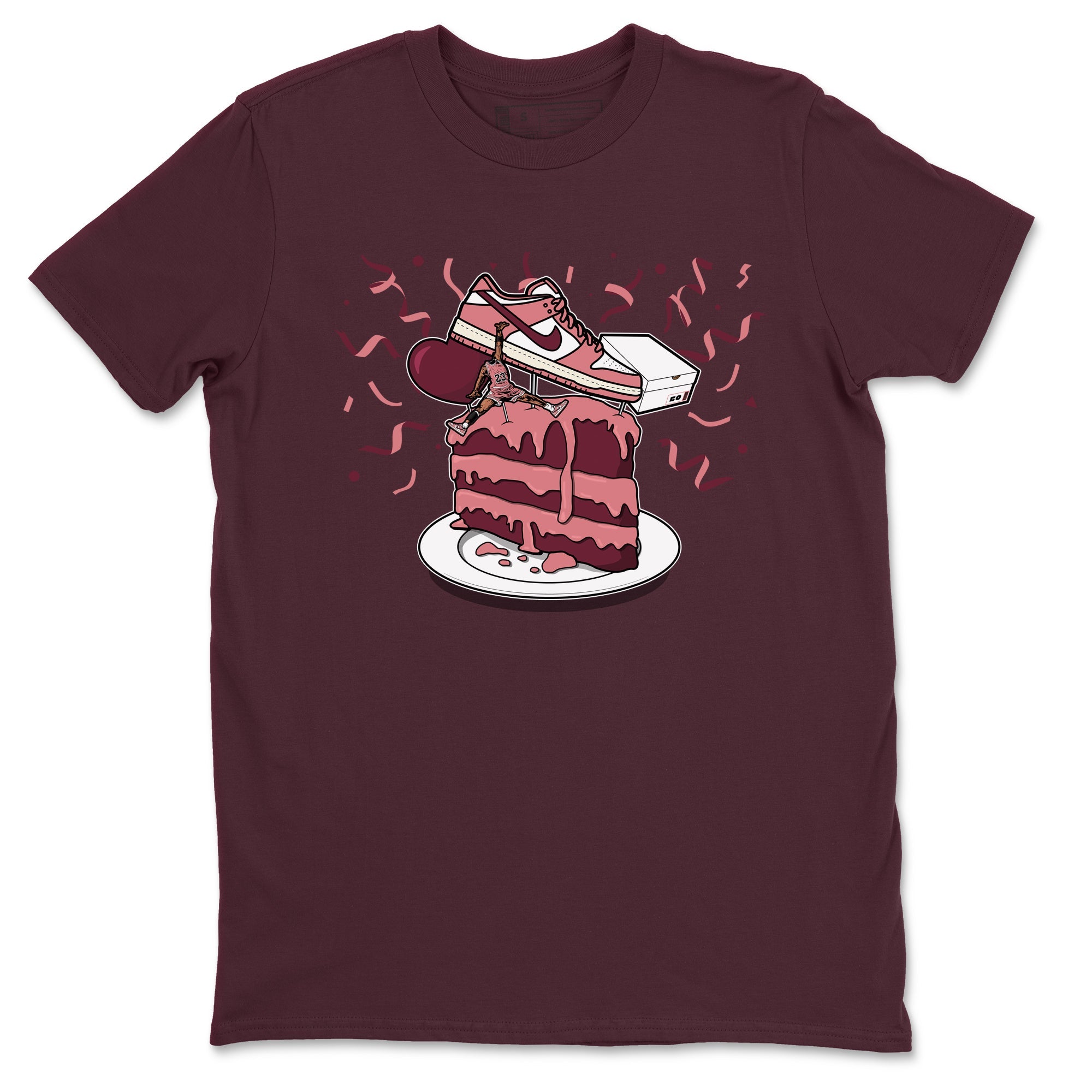 Dunk Valentine's Day shirt to match jordans streetwear brand Sneaker Topper sneaker tees Dunk Low Valentine's Day Drip Gear Zone unisex cotton Maroon 2 crew neck shirt