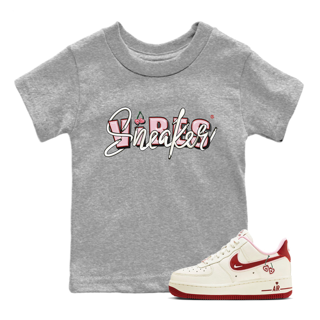 Air Force 1 Valentines Day Sneaker Match Tees Sneaker Vibes Sneaker Tees Air Force 1 Valentines Day Jordan to match sneaker T-Shirt Kids Shirts