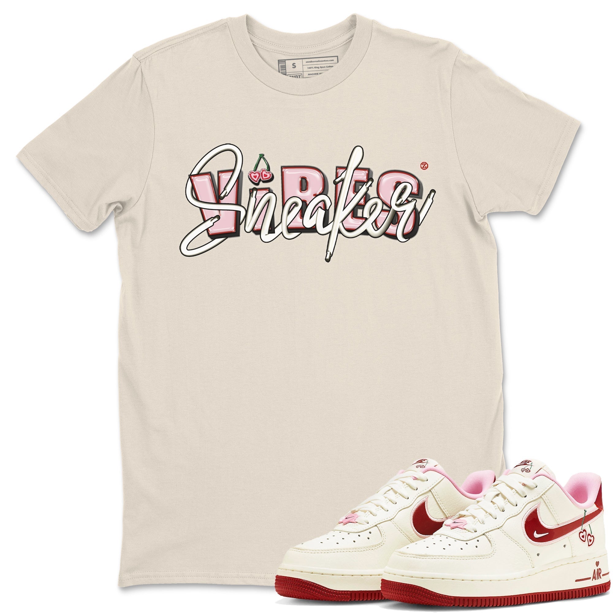 Air Force 1 Valentines Day Sneaker Match Tees Sneaker Vibes Sneaker Tees Air Force 1 Valentines Day Jordan to match sneaker T-Shirt Crew Neck Shirts