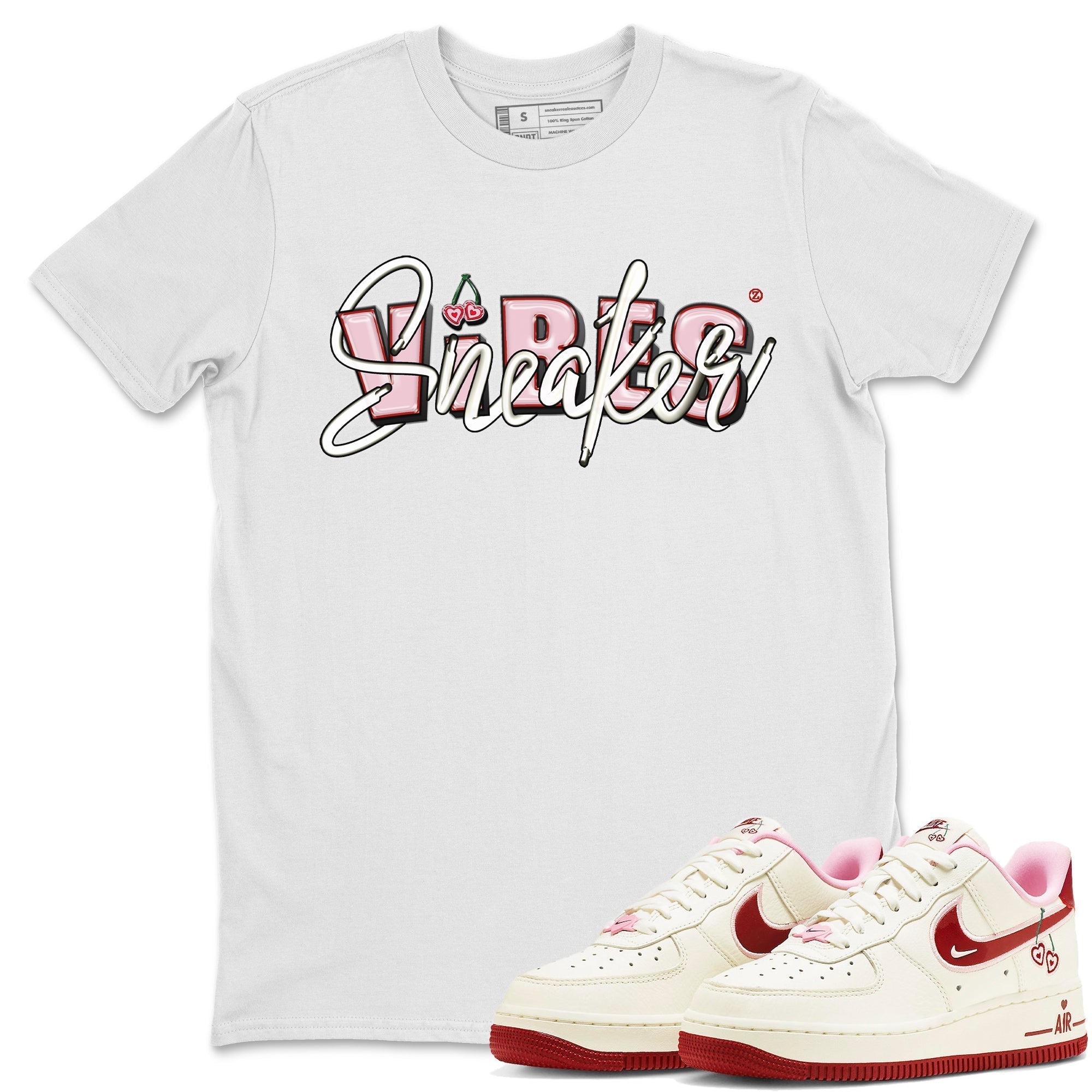 Air Force 1 Valentines Day Sneaker Match Tees Sneaker Vibes Sneaker Tees Air Force 1 Valentines Day Jordan to match sneaker T-Shirt Crew Neck Shirts