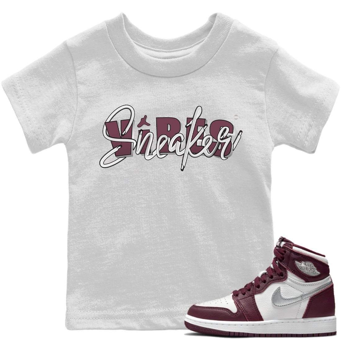Jordan 1 Bordeaux Sneaker Matching T-Shirt Sneaker Vibes Sneaker Tees Jordan 1 Bordeaux Sneaker Release Tees Kids Shirts