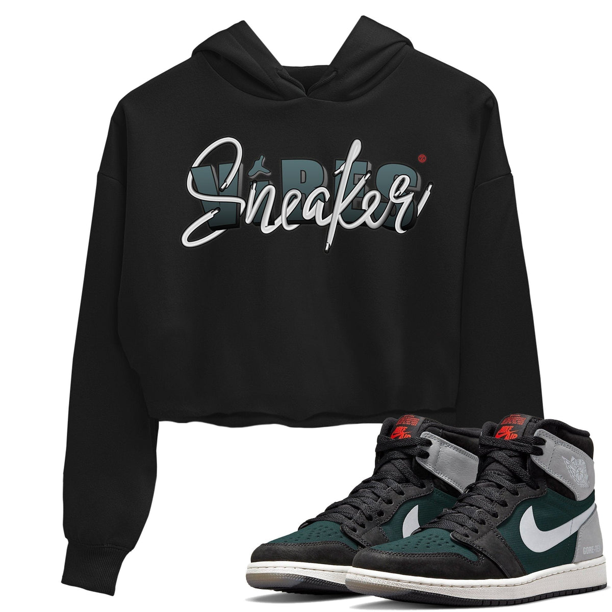 Jordan 1 Element Gore-Tex Black Grey Sneaker Matching T-Shirt Sneaker Vibes Sneaker Tees Jordan 1 Element Gore-Tex Black Grey Sneaker Release Tees Women's Shirts
