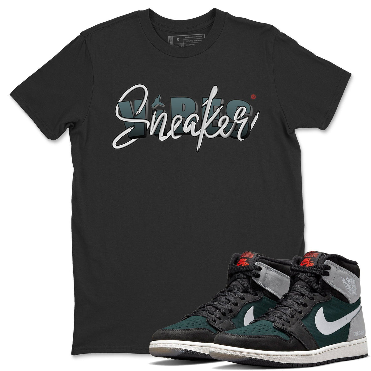 Jordan 1 Element Gore-Tex Black Grey Sneaker Matching T-Shirt Sneaker Vibes Sneaker Tees Jordan 1 Element Gore-Tex Black Grey Sneaker Release Tees Crew Neck Tees