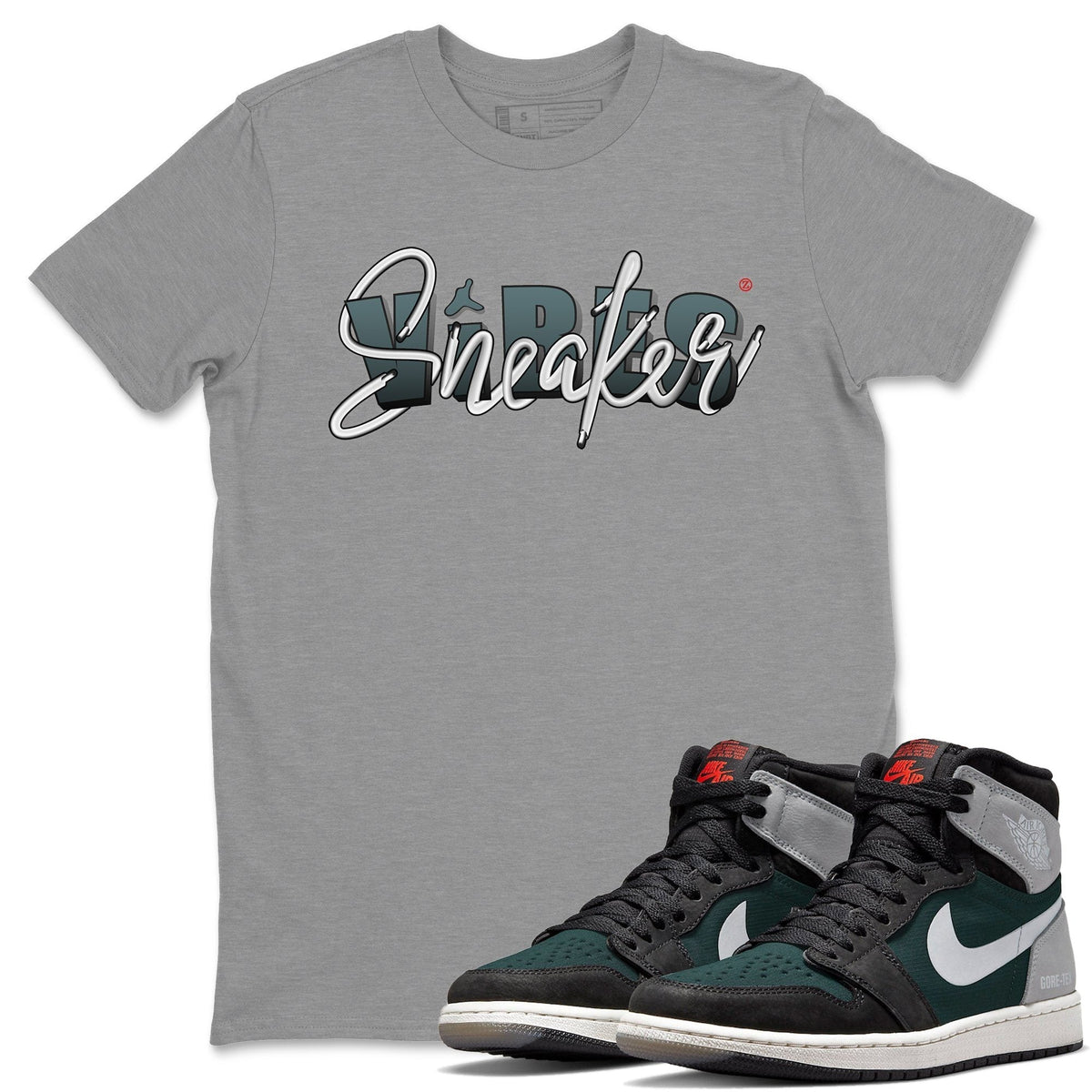 Jordan 1 Element Gore-Tex Black Grey Sneaker Matching T-Shirt Sneaker Vibes Sneaker Tees Jordan 1 Element Gore-Tex Black Grey Sneaker Release Tees Crew Neck Tees